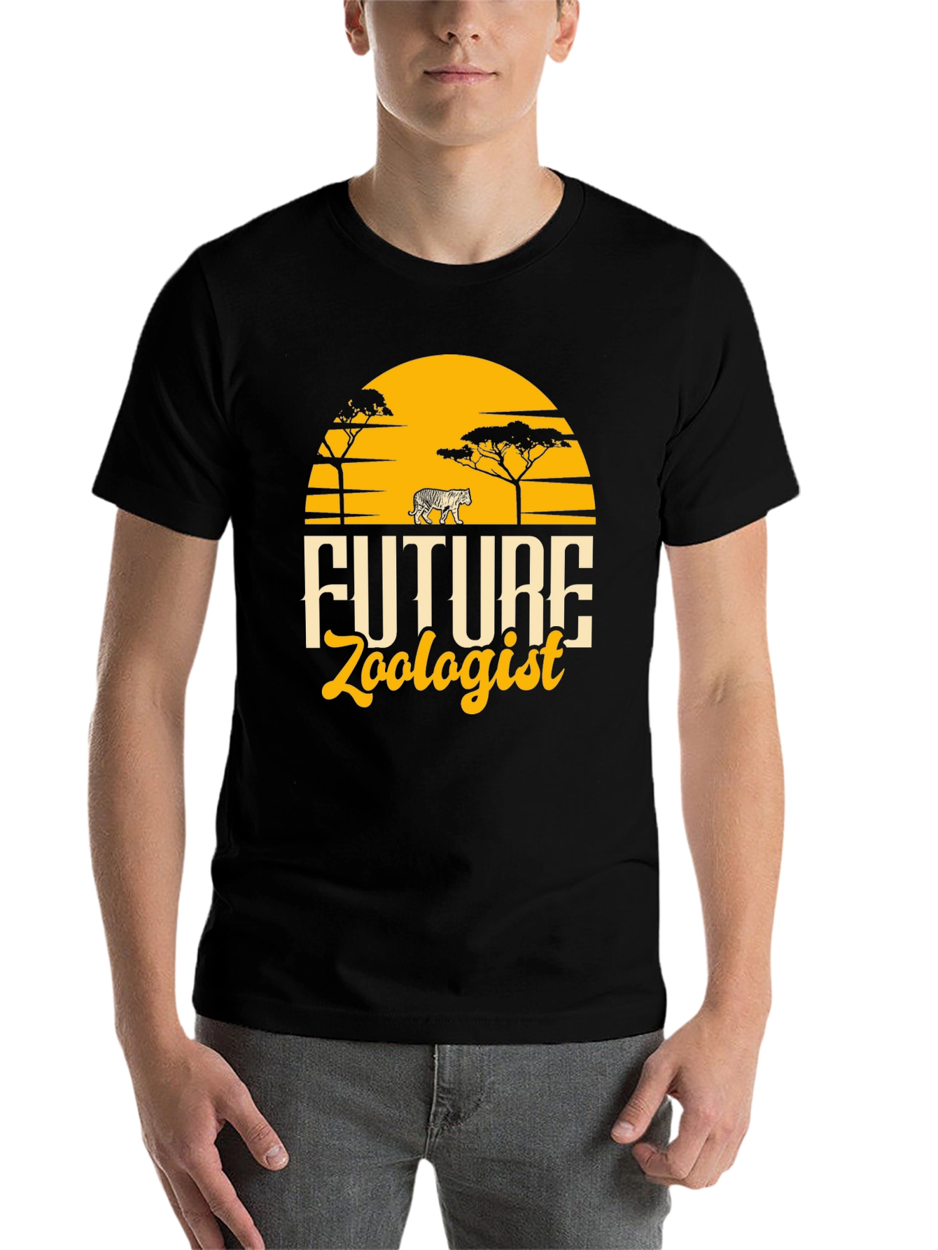 Black Future Zoologist Black Graphic T-Shirt view 7