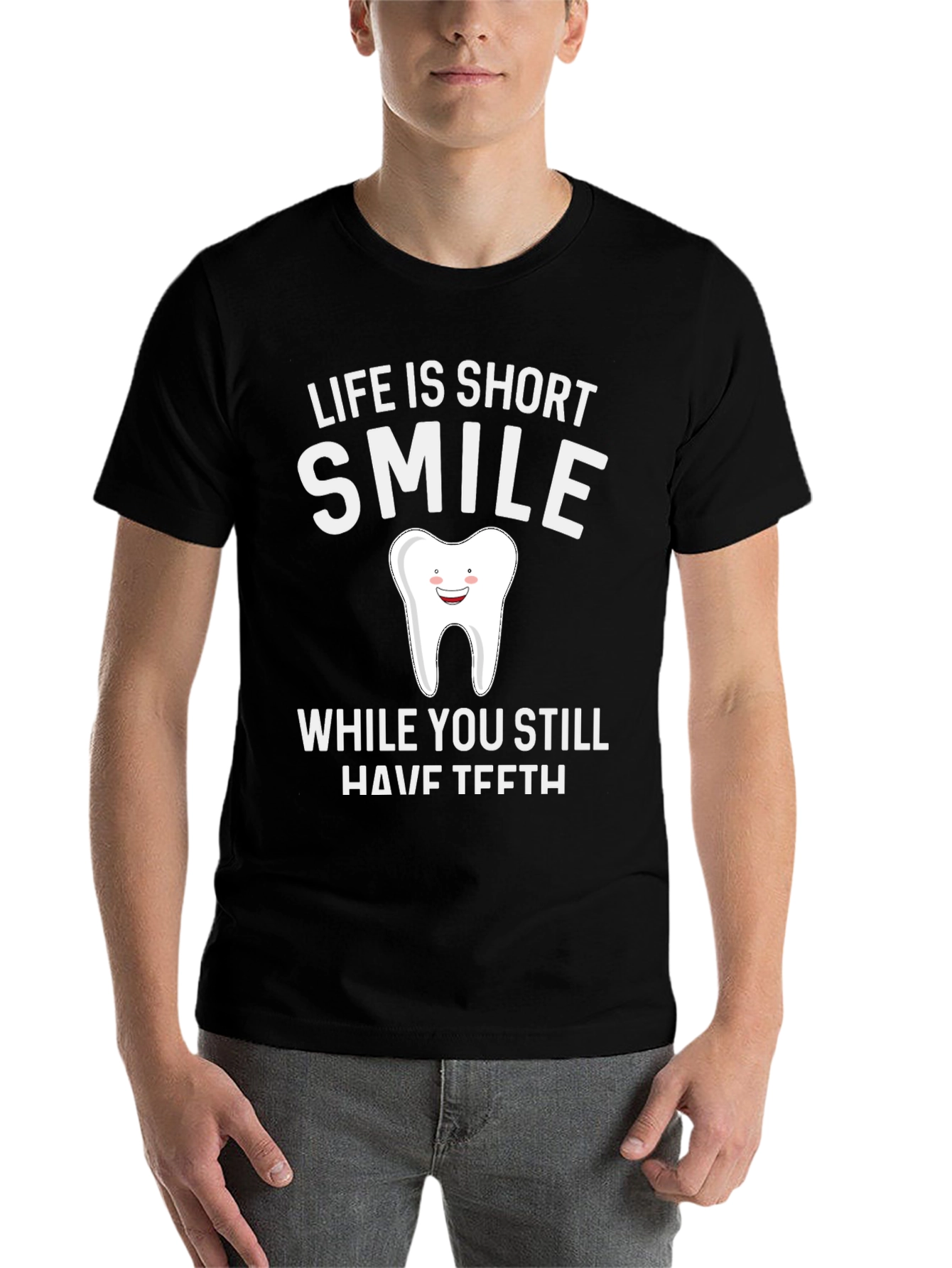 Black Life is Short Smile T-Shirt view 7