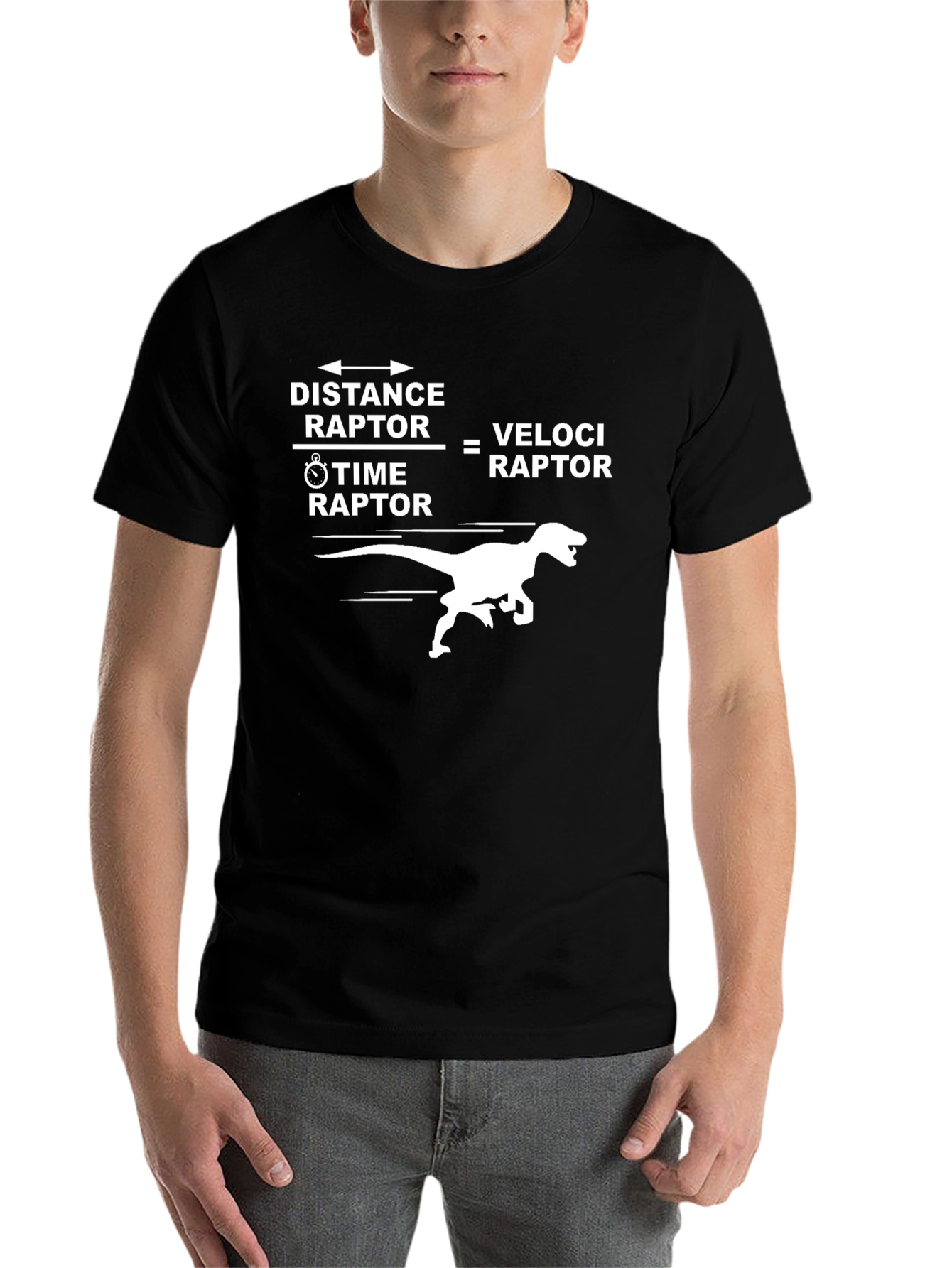 Black Distance Raptor Velociraptor T-Shirt view 7