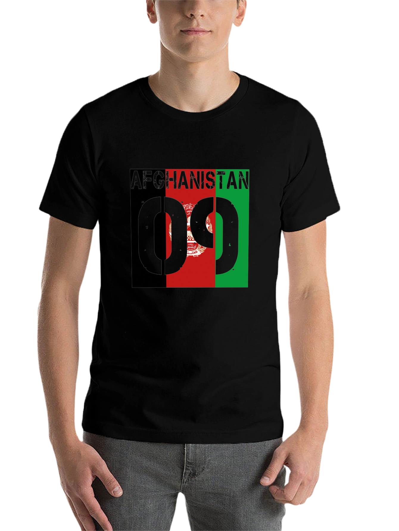 Black Afghanistan Flag T-Shirt view 7