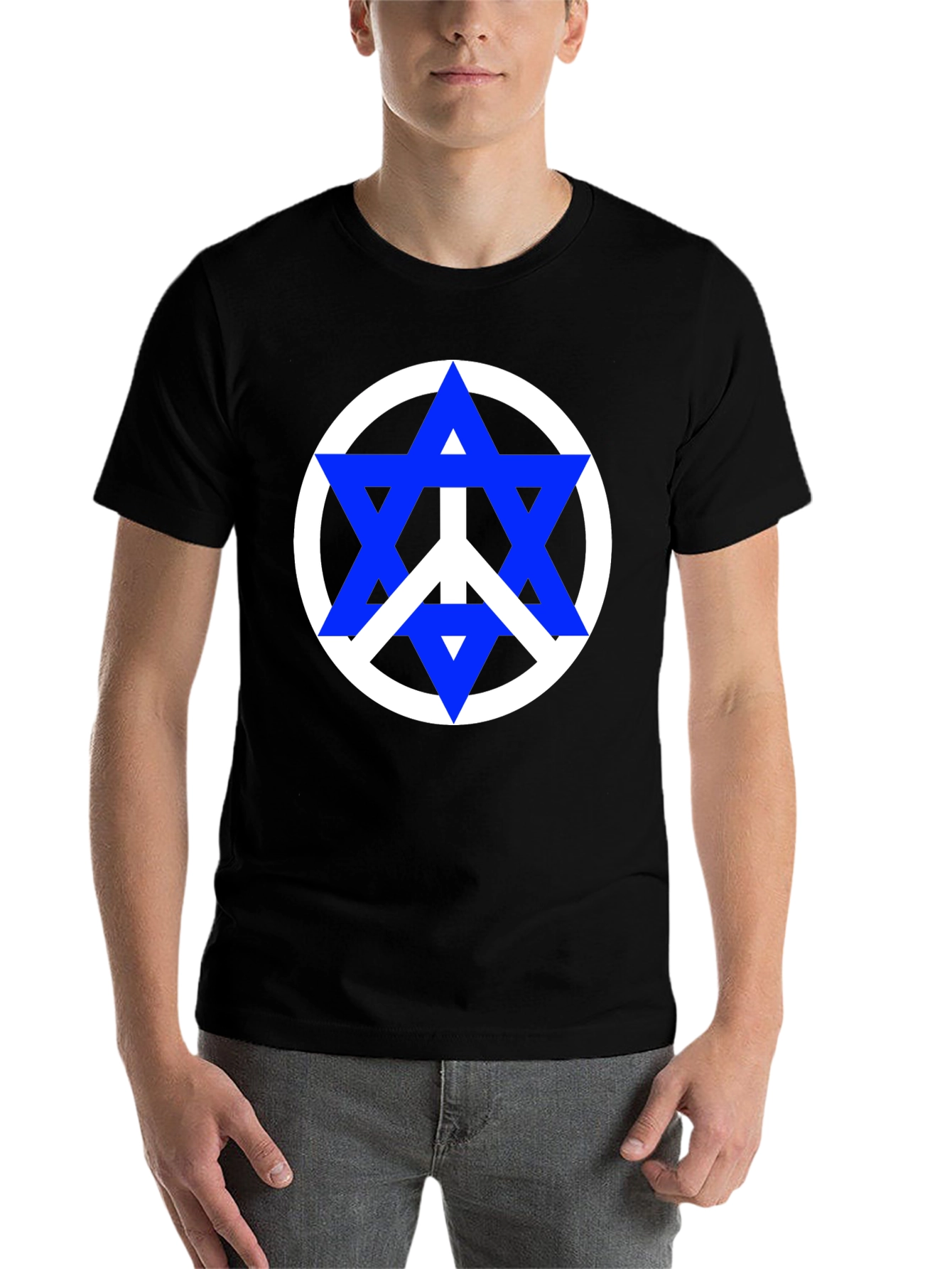 Black Peace Star T-Shirt - Black view 7