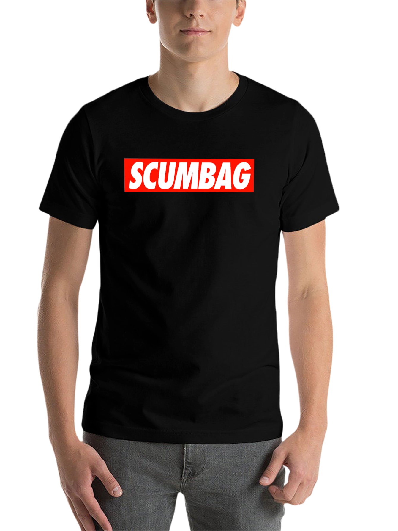 Black Scumbag Graphic Tee - Bold Statement T-Shirt view 7