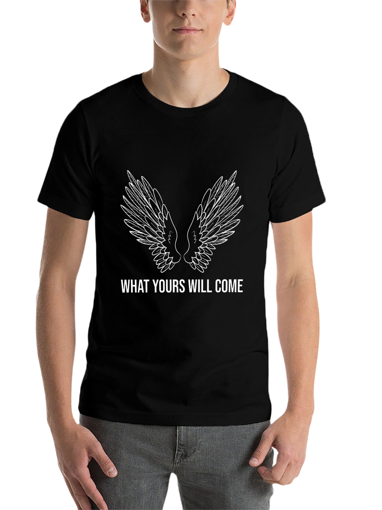 Black Wing Graphic Tee - What Yours Will Come view 7