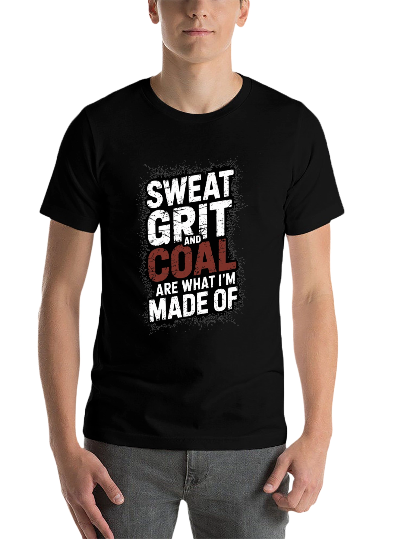 Black Sweat Grit and Coal Men's Graphic Tee view 7