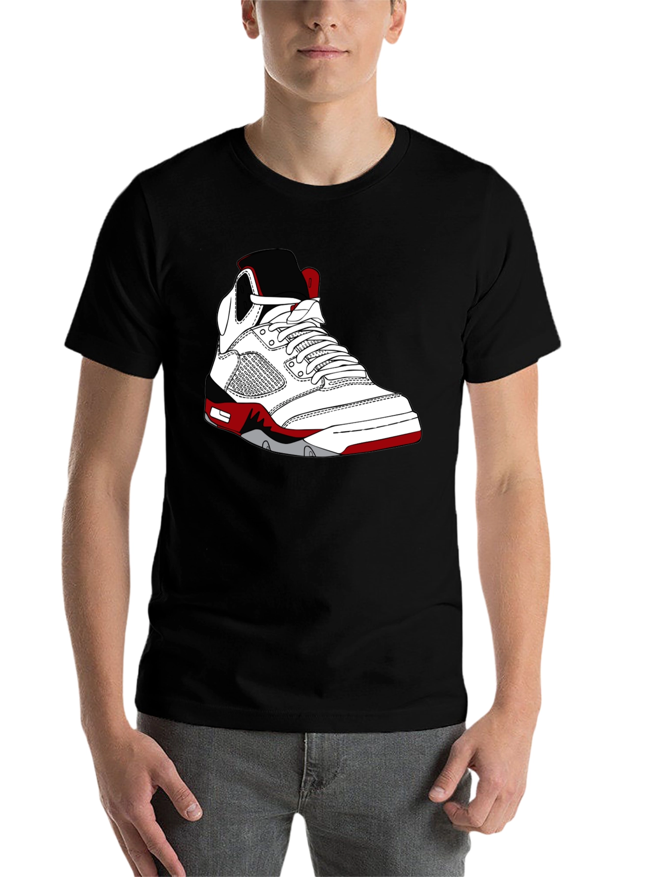 Black Sneaker Graphic T-Shirt - Stylish Black Tee for Sneakerheads view 7