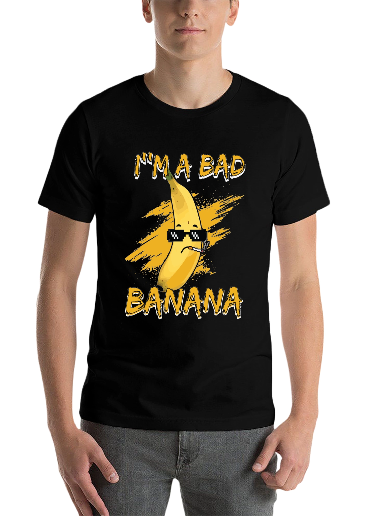Black I'm A Bad Banana T-Shirt view 7