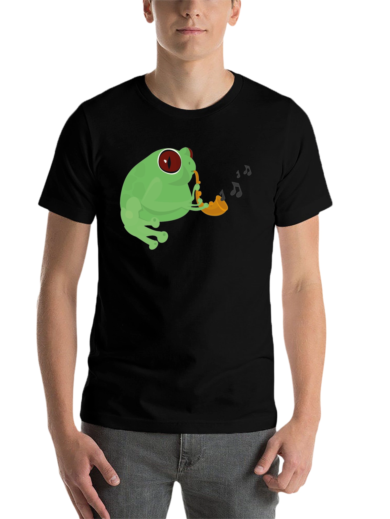 Black Frog Saxophone Graphic Tee view 7