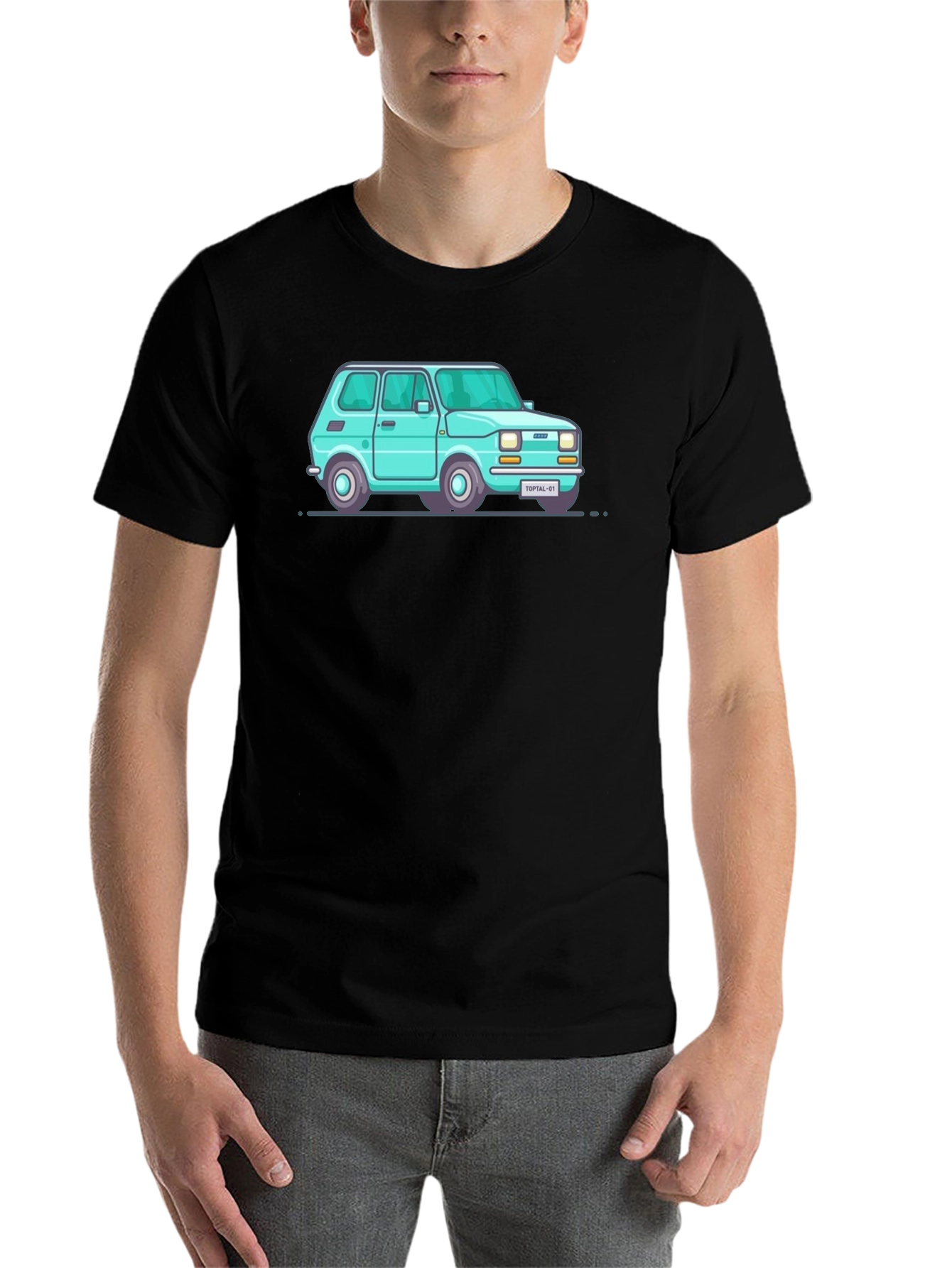 Black Retro Car T-Shirt - Cool & Unique Design view 7