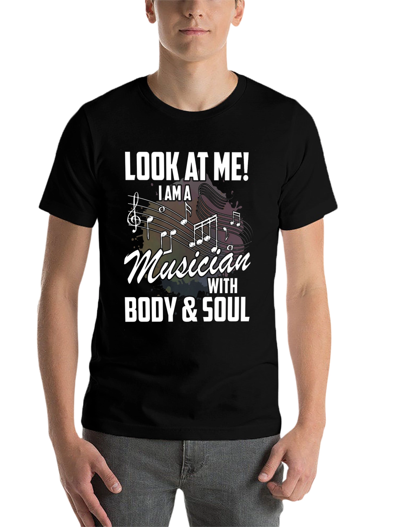 Musician Body & Soul Graphic Tee - Black Cotton - 7