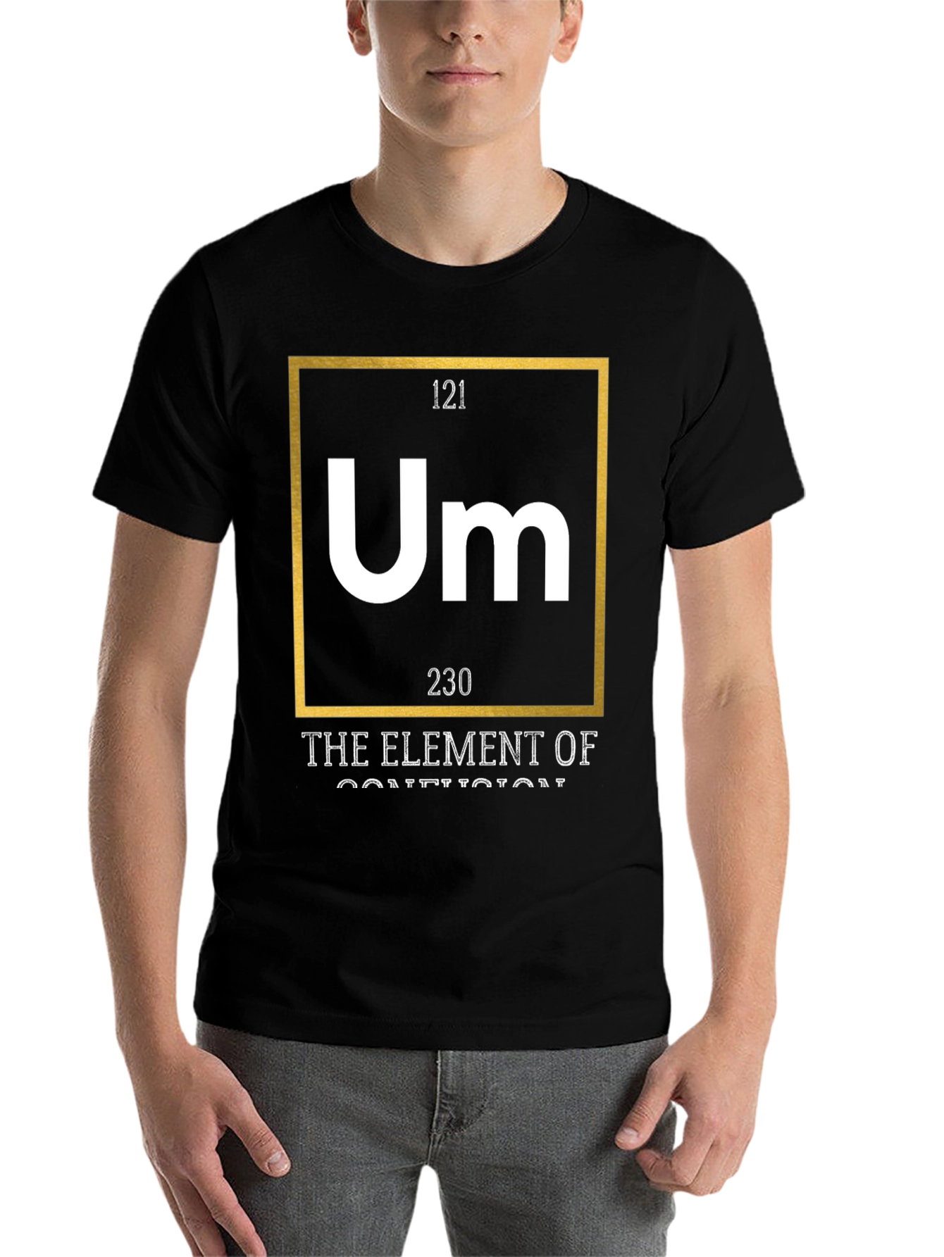 Black Um Element of Confusion Graphic Tee - Black Cotton view 7