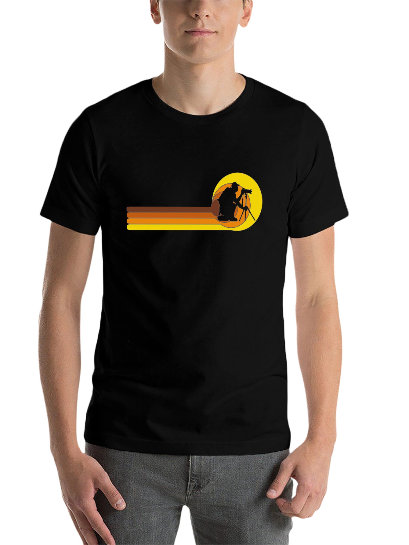 Black Retro Photographer T-Shirt - Vintage Style Graphic Tee view 7