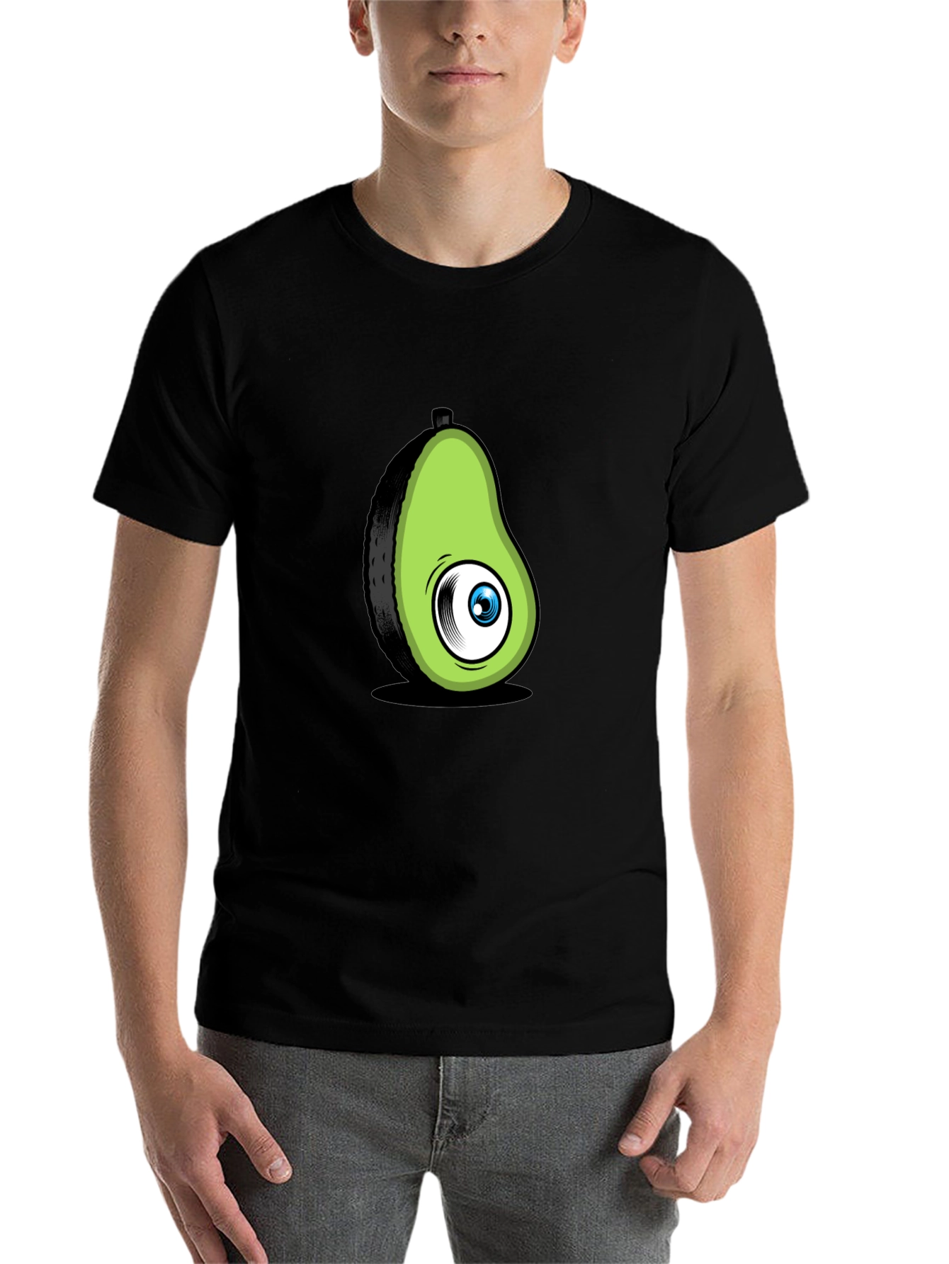 Black Avocado Eye Black T-Shirt Funny Graphic Tee view 7