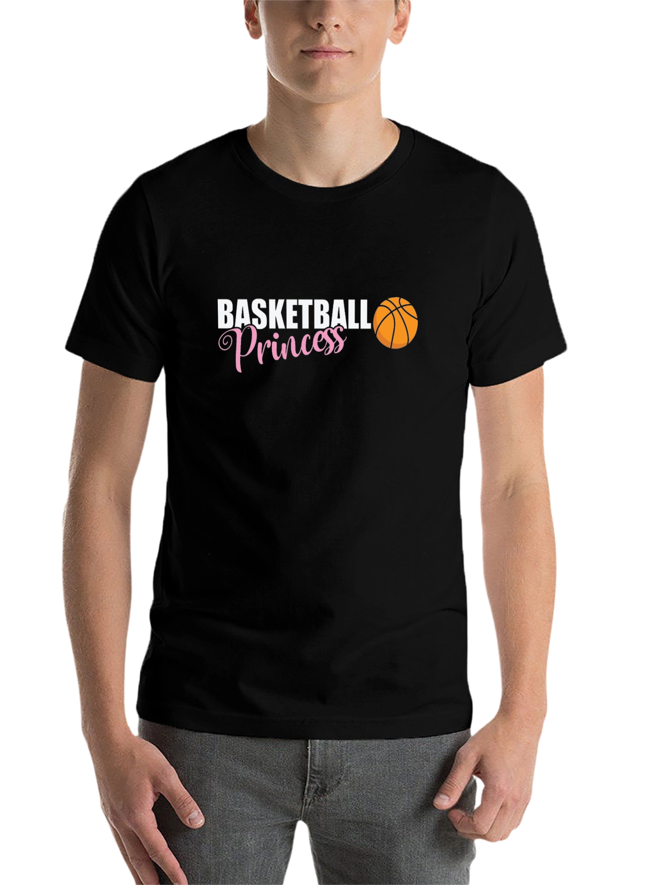 Black Basketball Princess Graphic Tee view 7