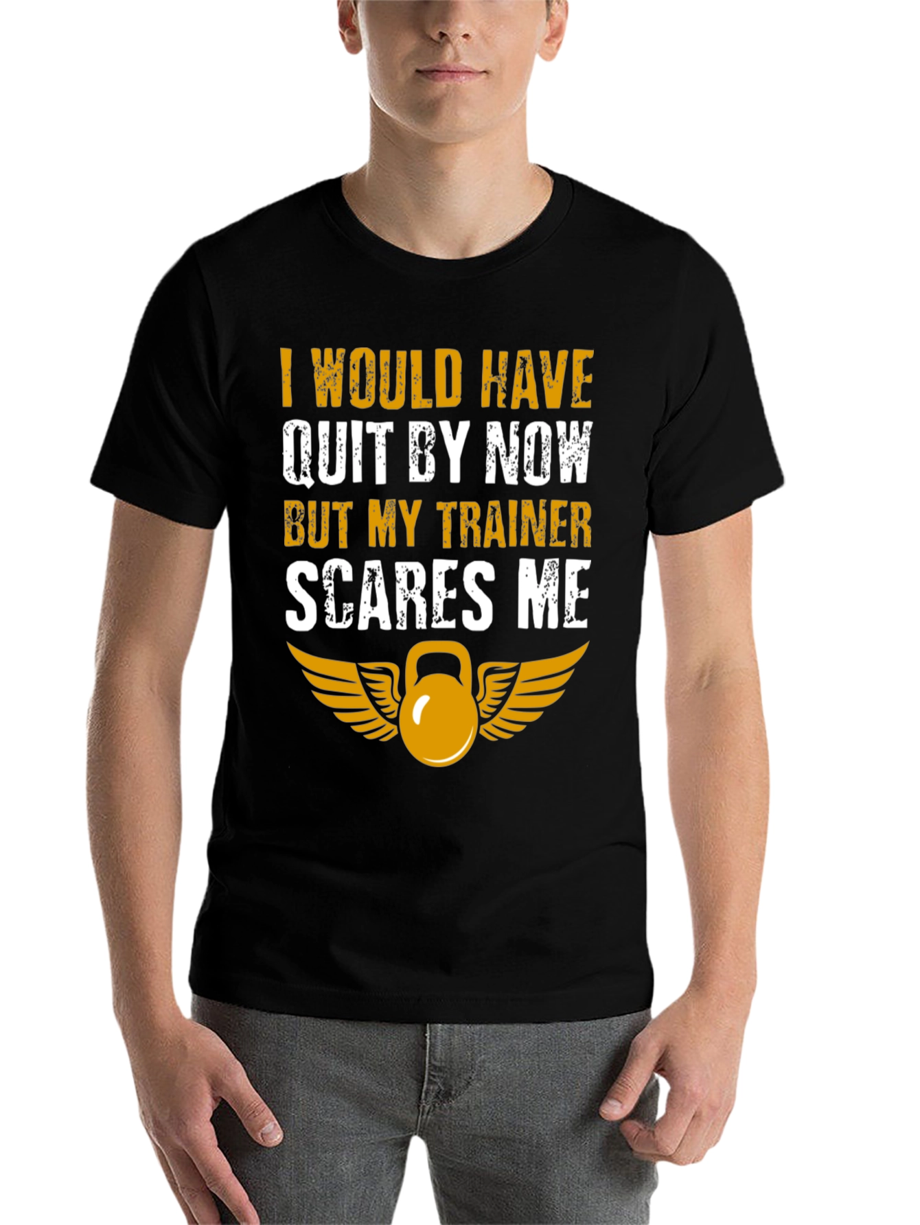Black Funny Trainer T-Shirt - I Would Have Quit view 7
