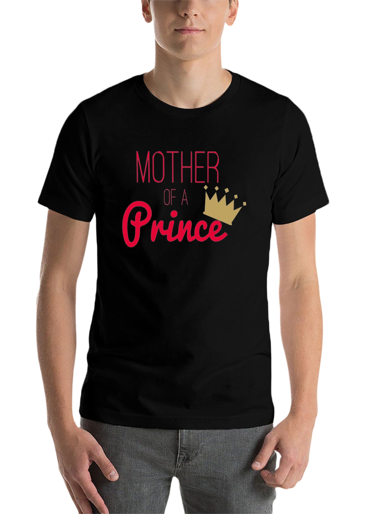 Black Mother of a Prince Graphic T-Shirt view 7