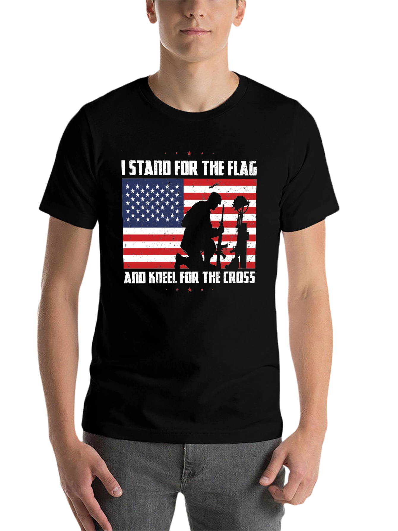 Black I Stand For The Flag T-Shirt view 7