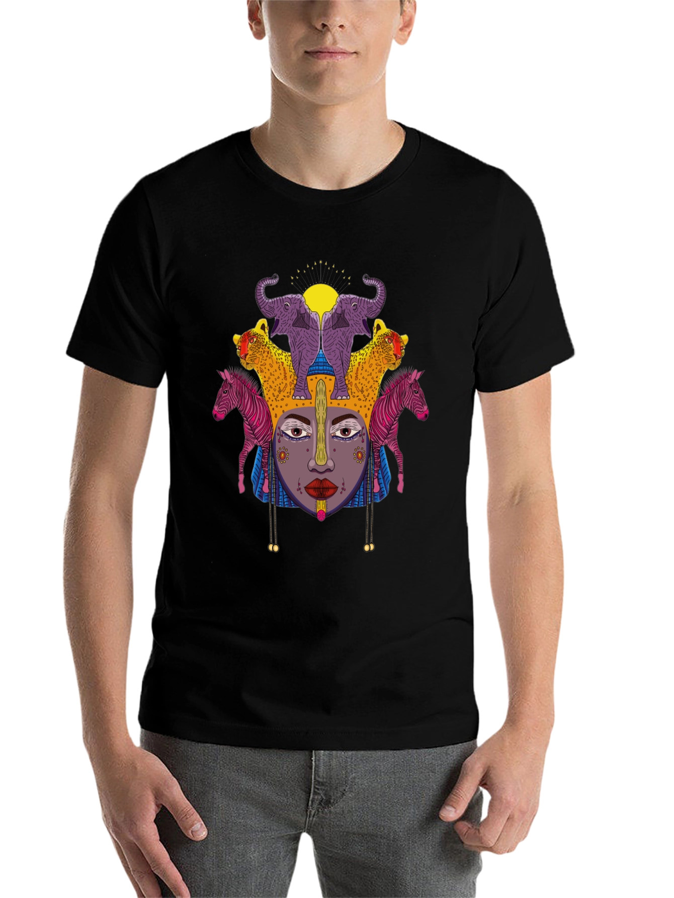 Black African Queen Graphic T-Shirt view 7