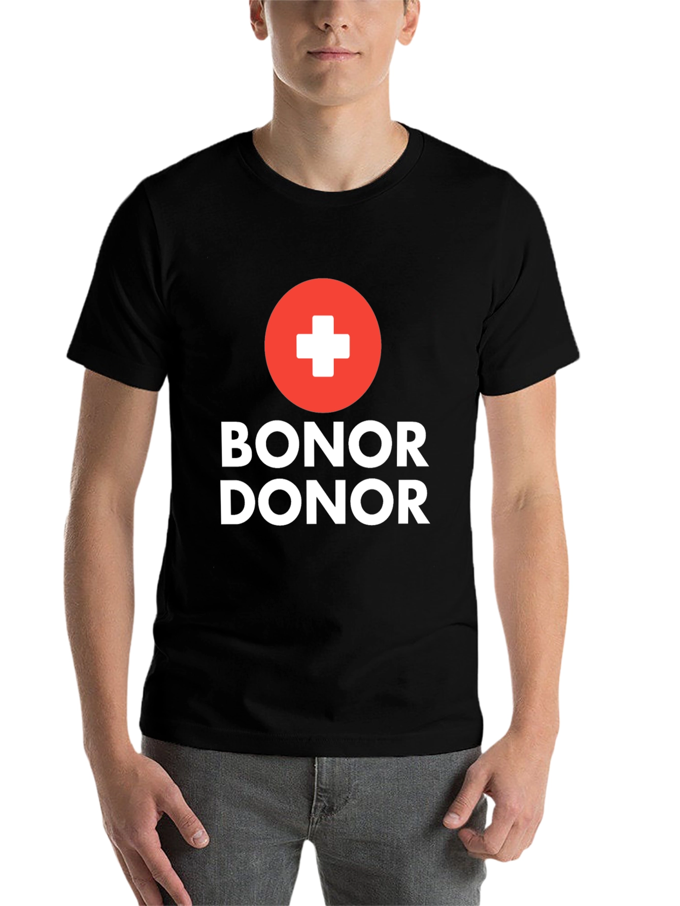 Black Bonor Donor T-Shirt - Donate with Style view 7