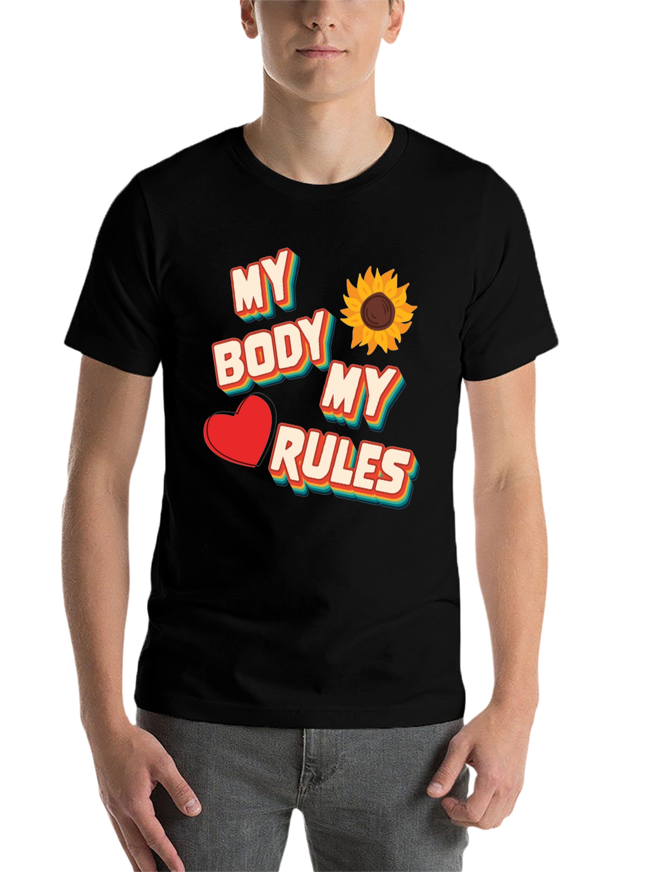 Black My Body My Rules Graphic Tee view 7