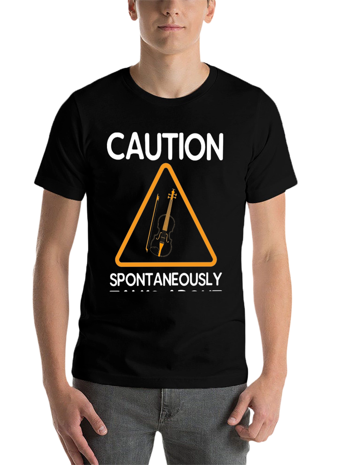 Black Caution Spontaneously Breaks Into Song T-Shirt view 7