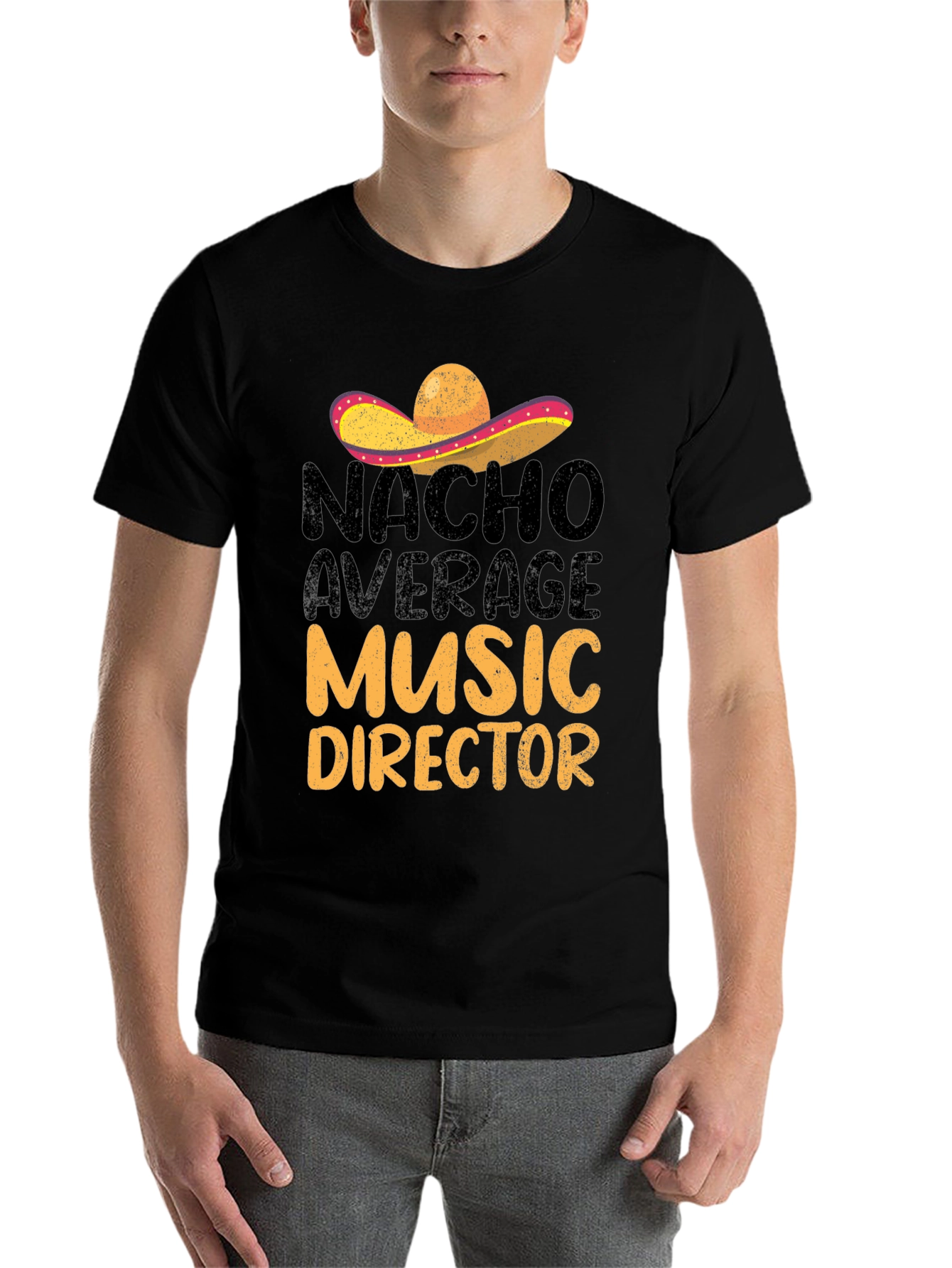 Black Nacho Average Music Director T-Shirt view 7