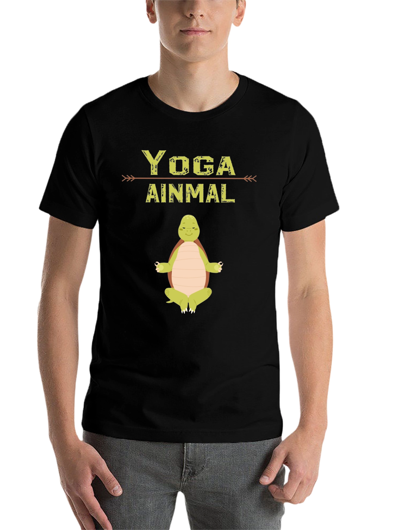 Black Yoga Ainmal Turtle T-Shirt - Meditating Animal Tee view 7