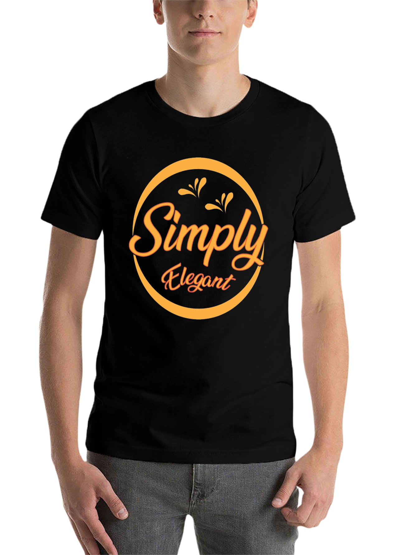 Black Simply Elegant Black Graphic Tee view 7
