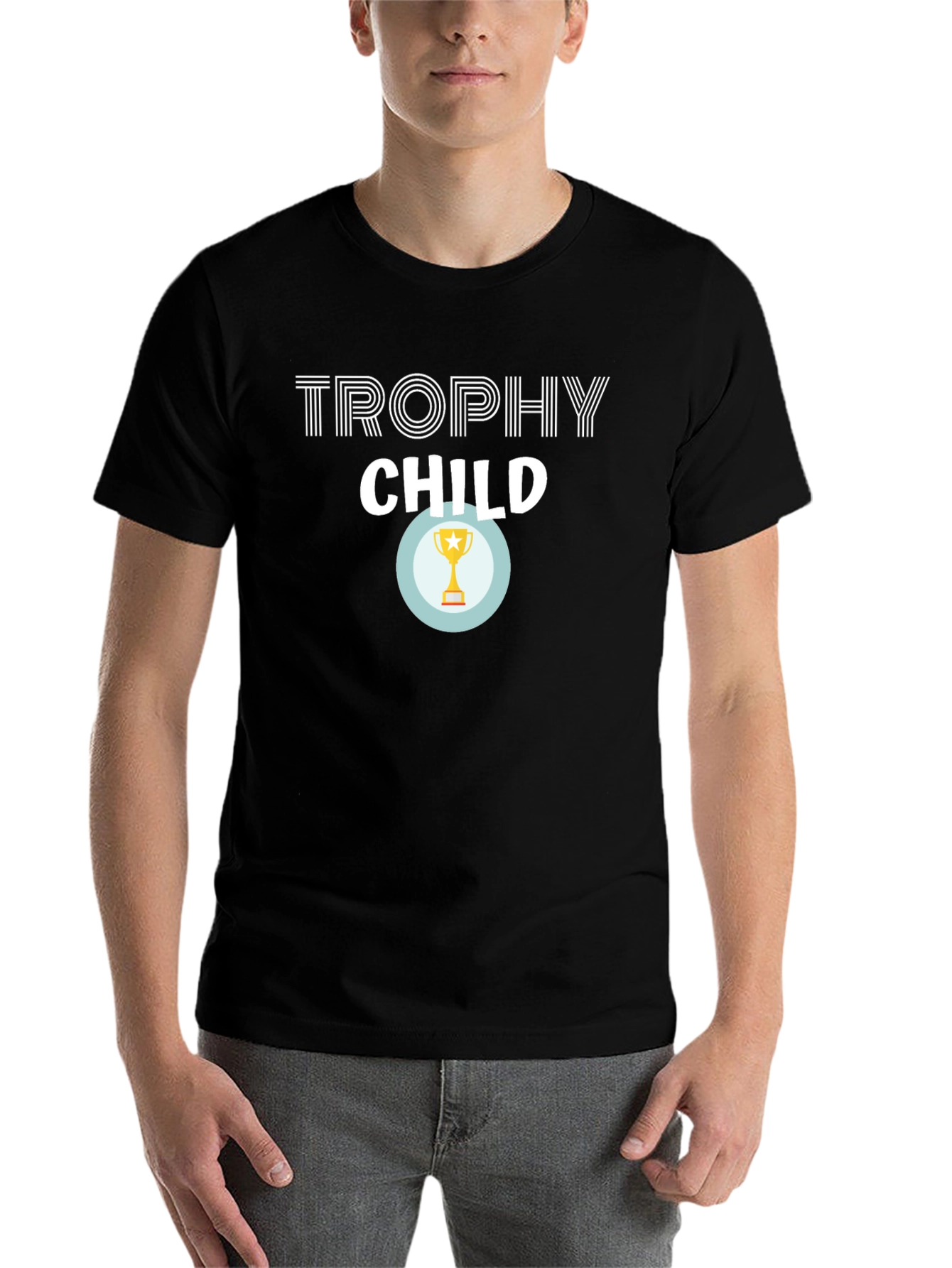 Black Trophy Child Black Graphic Tee view 7