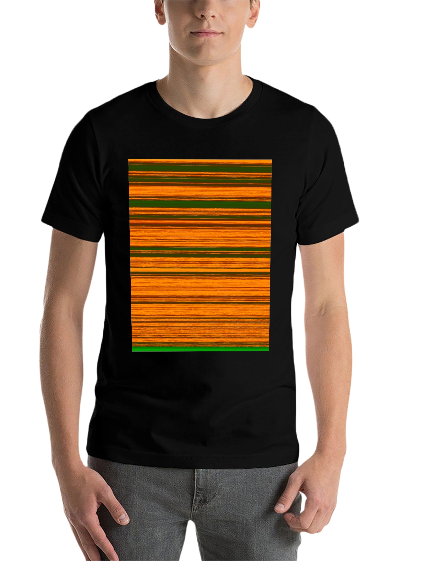 Black Striped Graphic Tee view 7