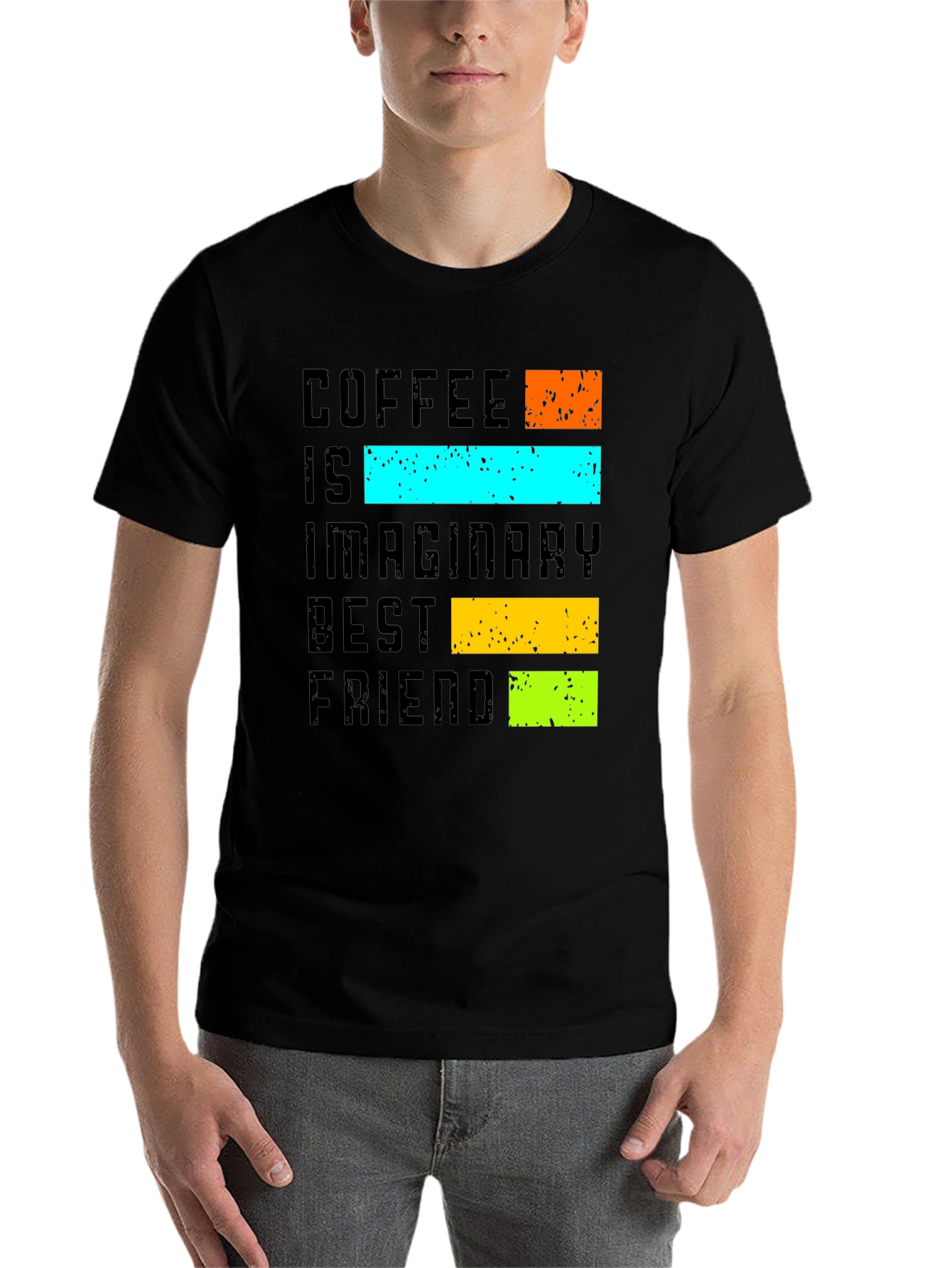 Black Coffee Is My Imaginary Best Friend T-Shirt view 7