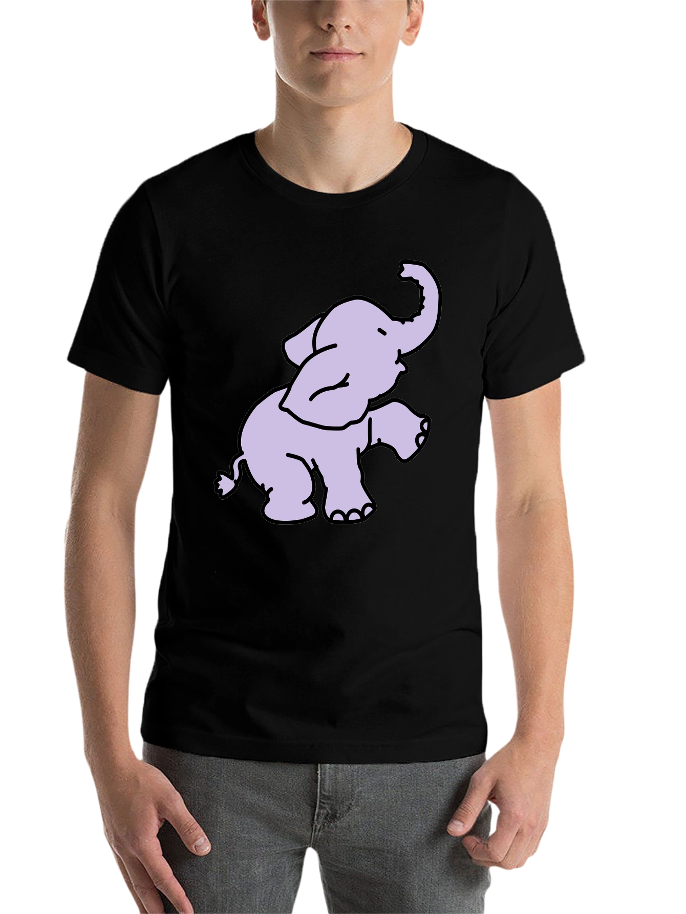 Black Elephant Graphic T-Shirt - Soft Cotton Blend view 7