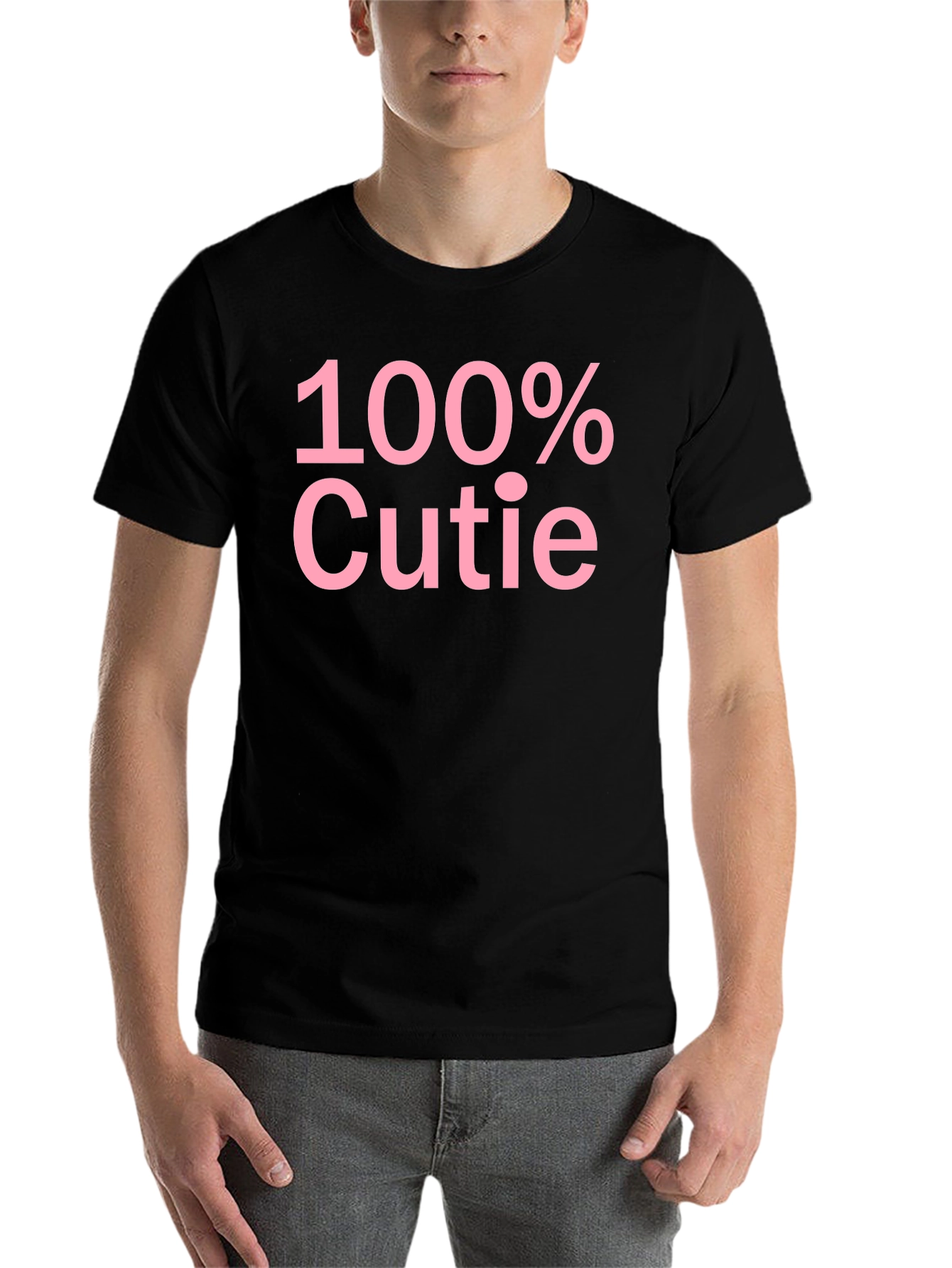 Black 100% Cutie Black Graphic T-Shirt - Soft Cotton Blend view 7