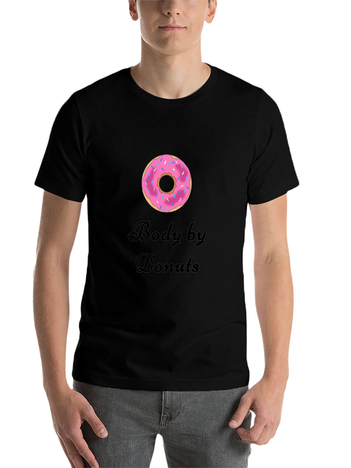 Black Body by Donuts T-Shirt - Casual Crew Neck Tee view 7
