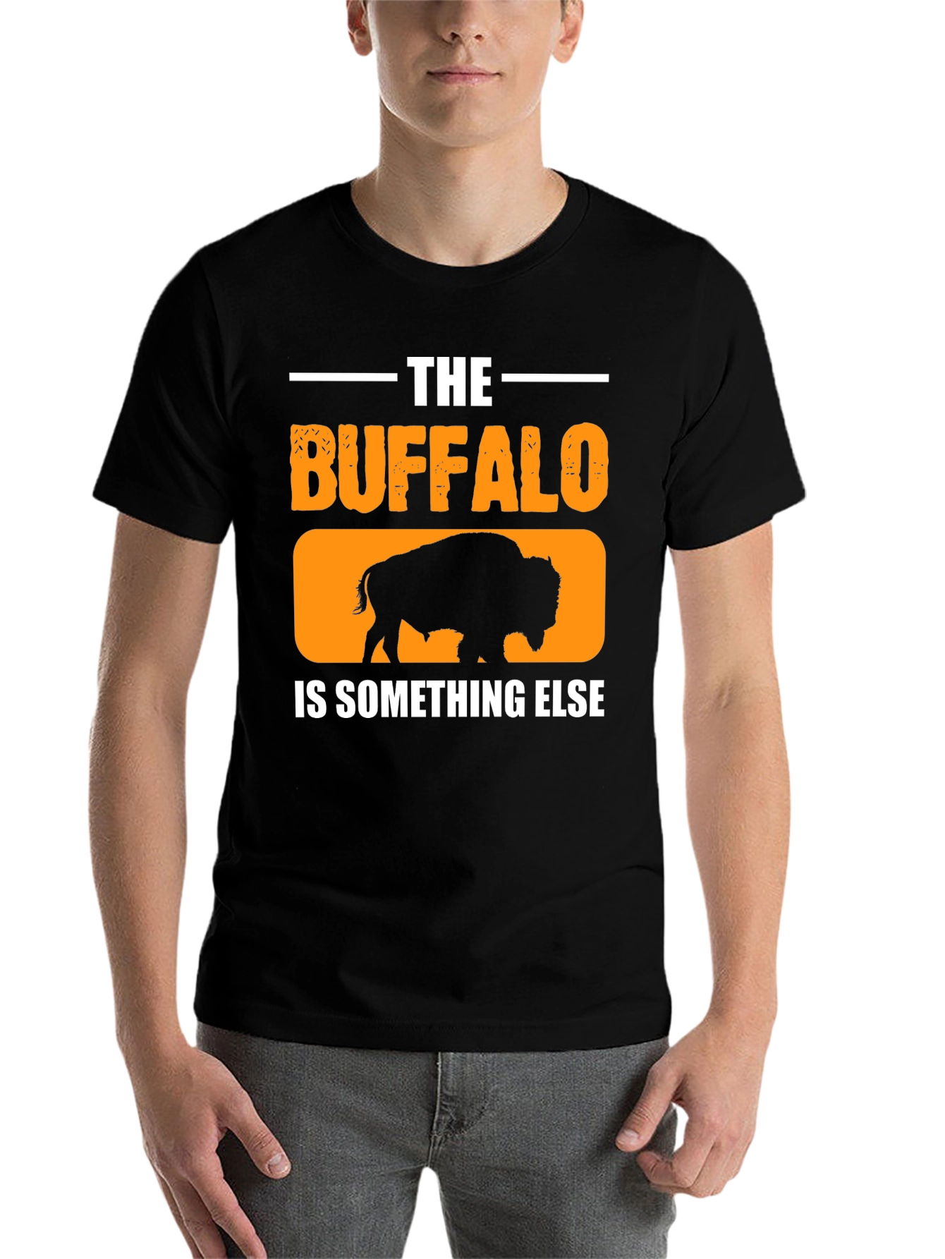 Black The Buffalo is Something Else Black T-Shirt view 7