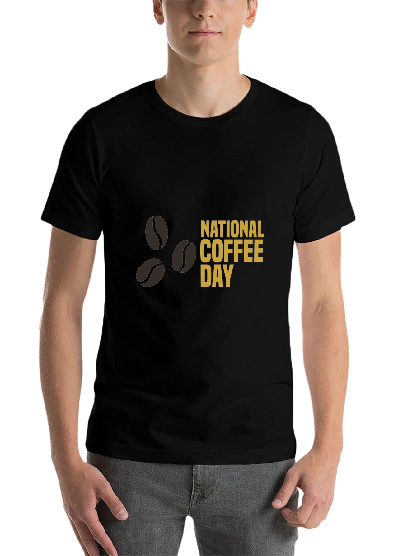 Black National Coffee Day T-Shirt - Stylish & Comfortable view 7