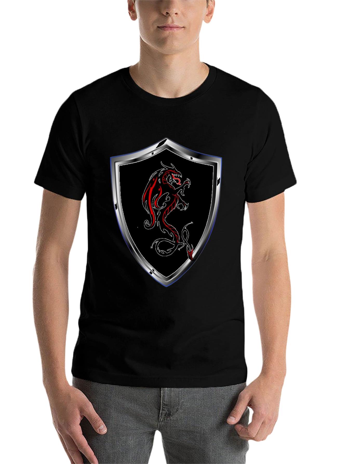 Dragon Crest T-Shirt - Black - 7