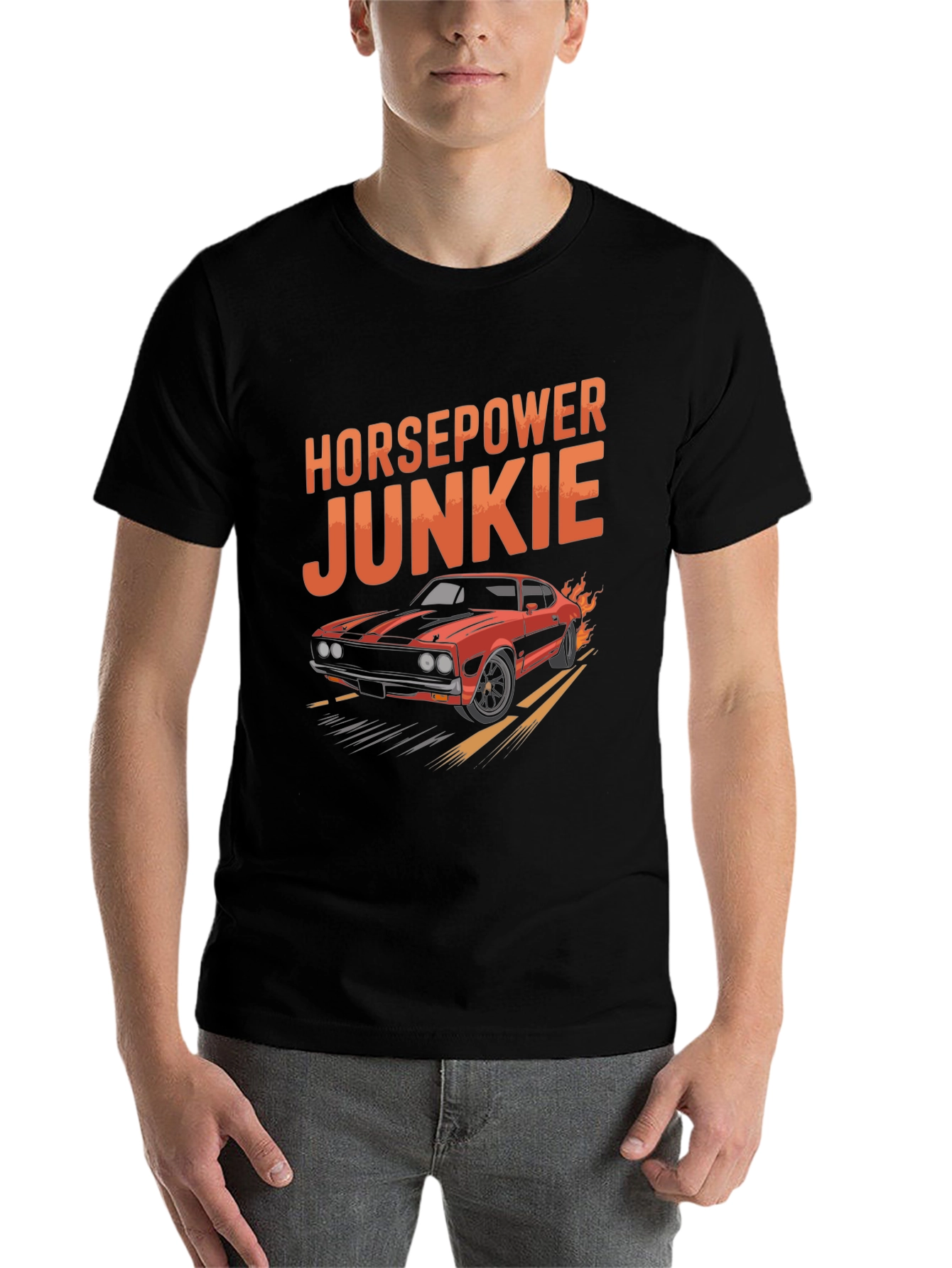 Black Horsepower Junkie Graphic T-Shirt view 7