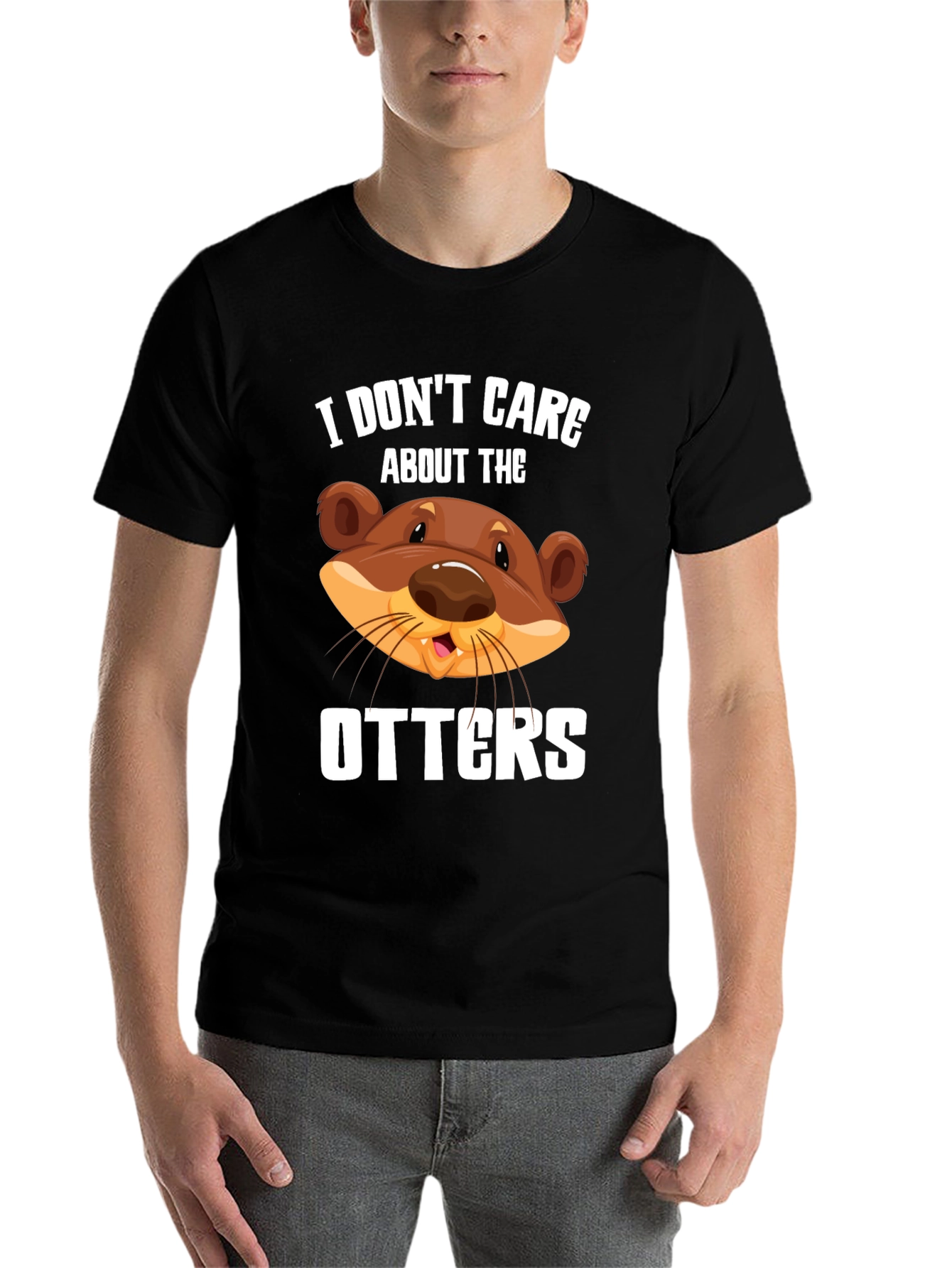 Black I Don't Care About The Otters Graphic Tee view 7