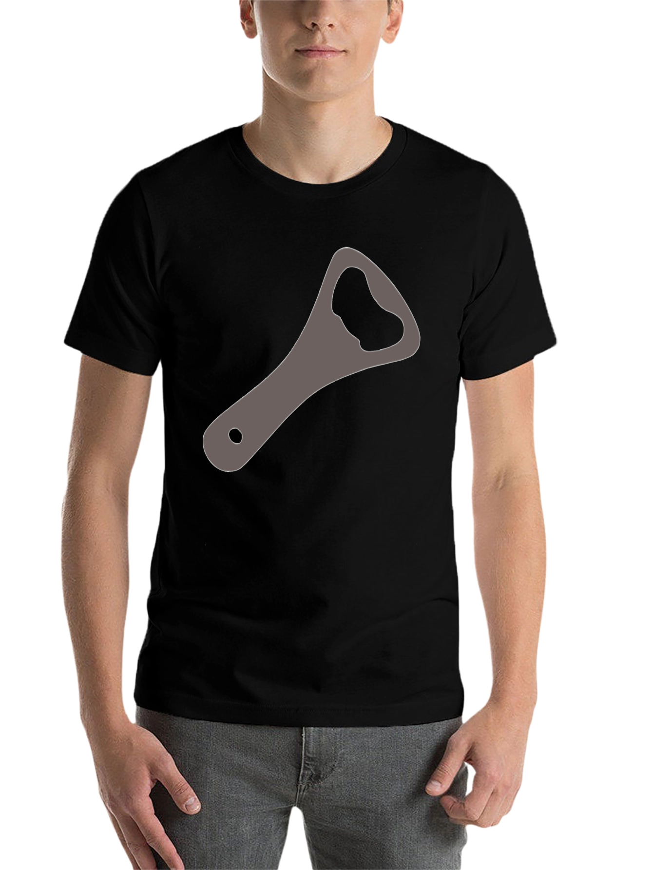 Black Bottle Opener Graphic Tee - Casual Wear view 7