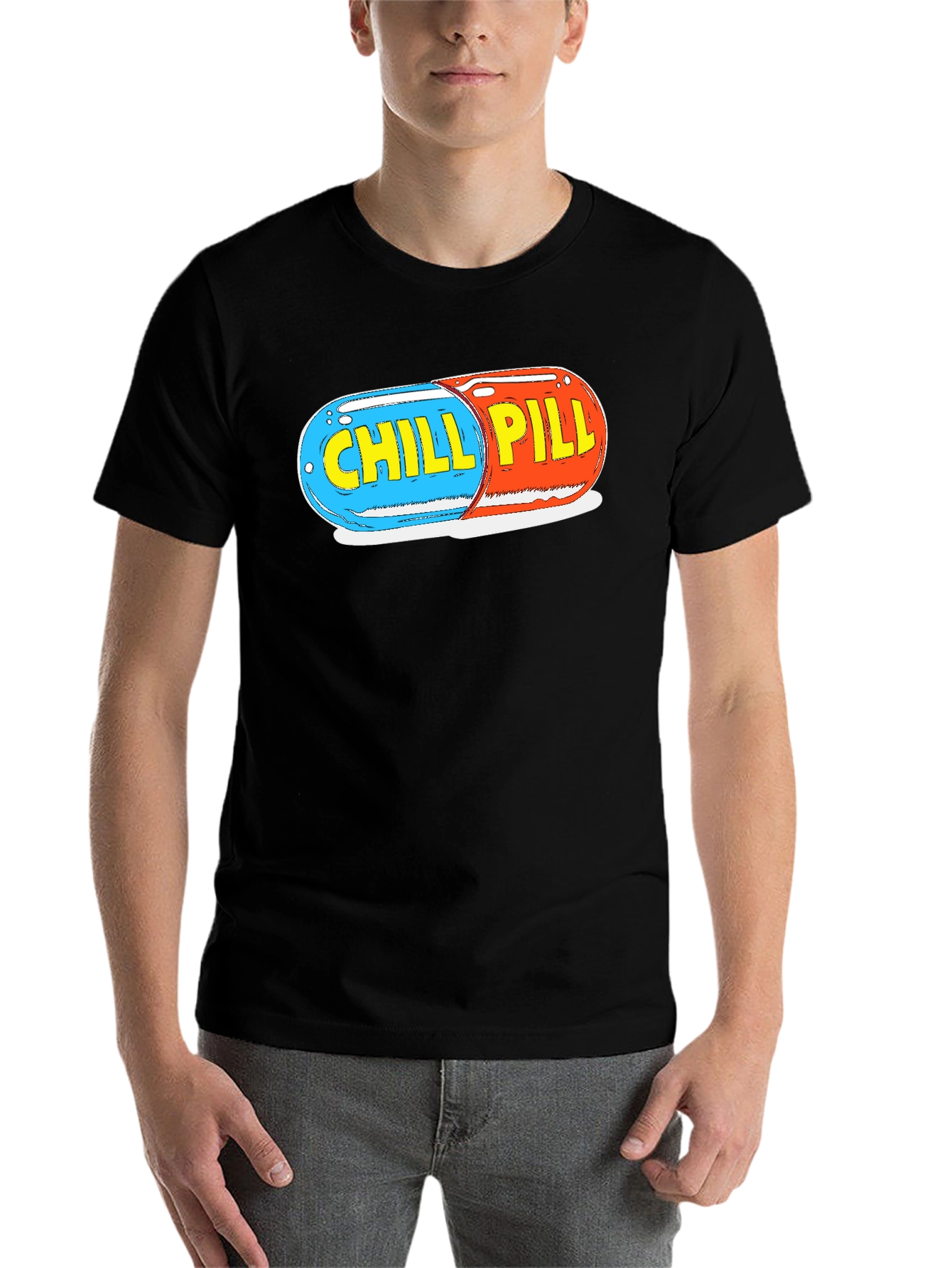 Black Chill Pill Graphic Tee - Relaxed Fit view 7