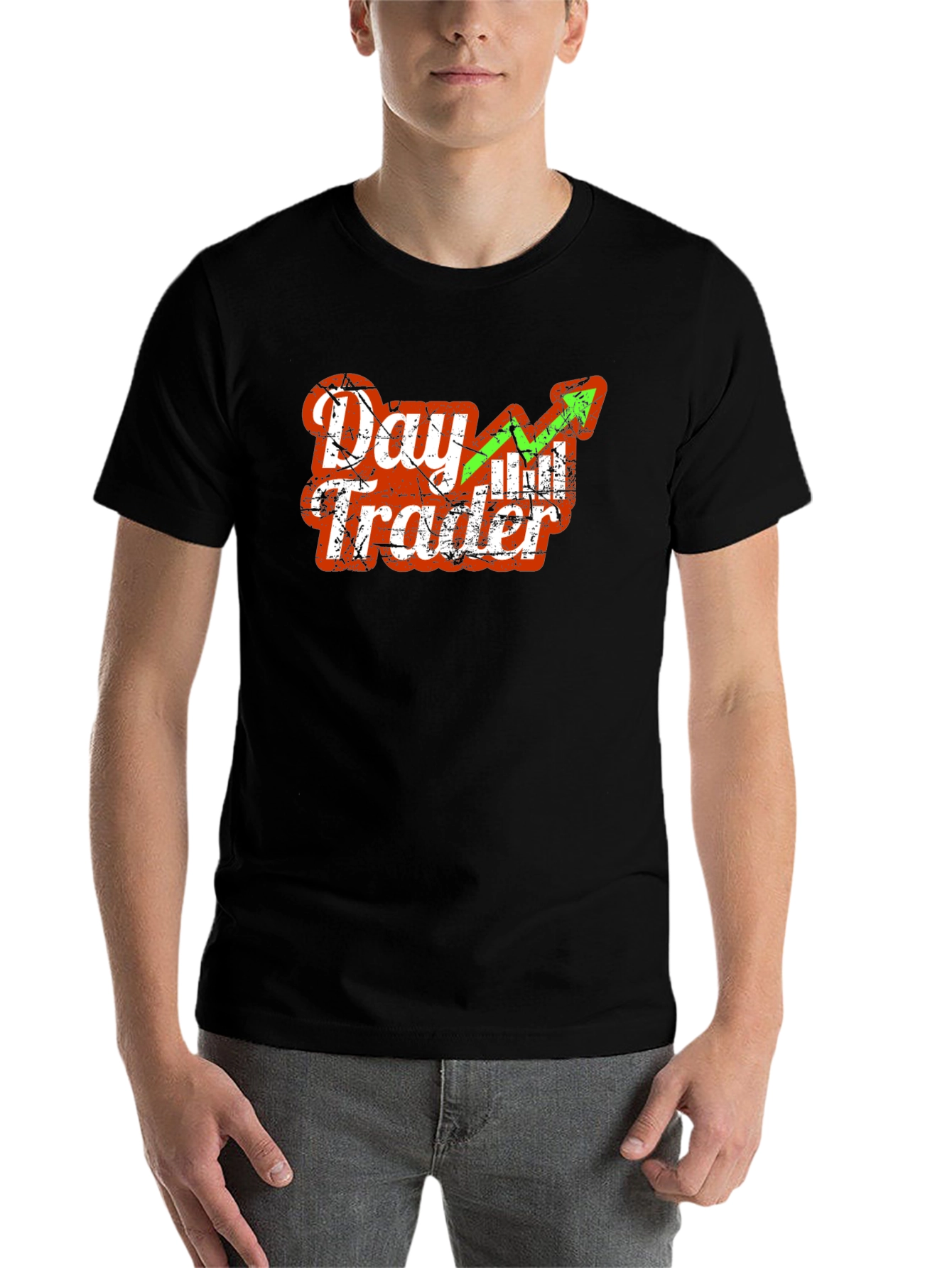 Black Day Trader Graphic T-Shirt - Stock Market Apparel view 7