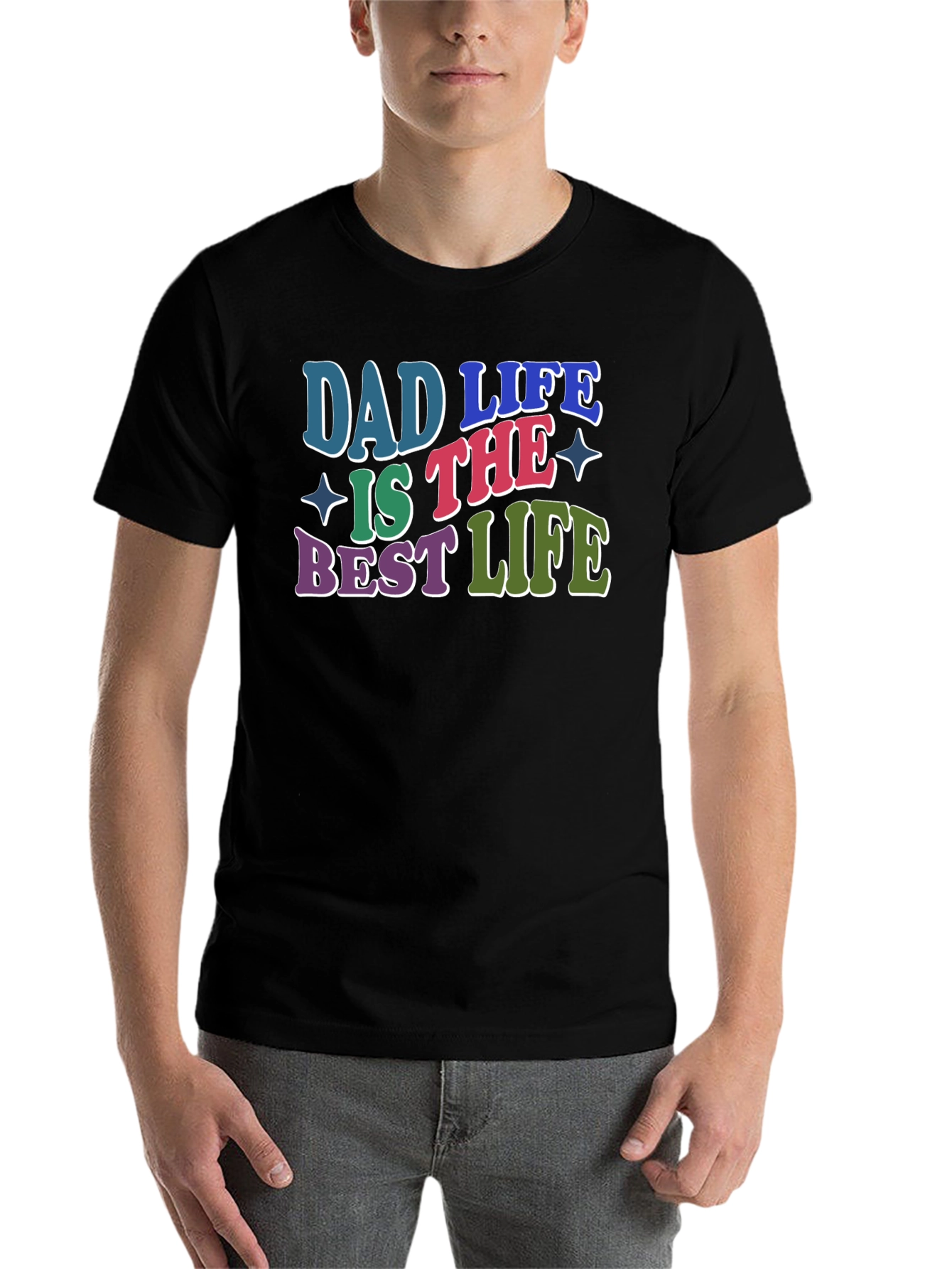 Black Dad Life T-Shirt - Best Life Tee view 7