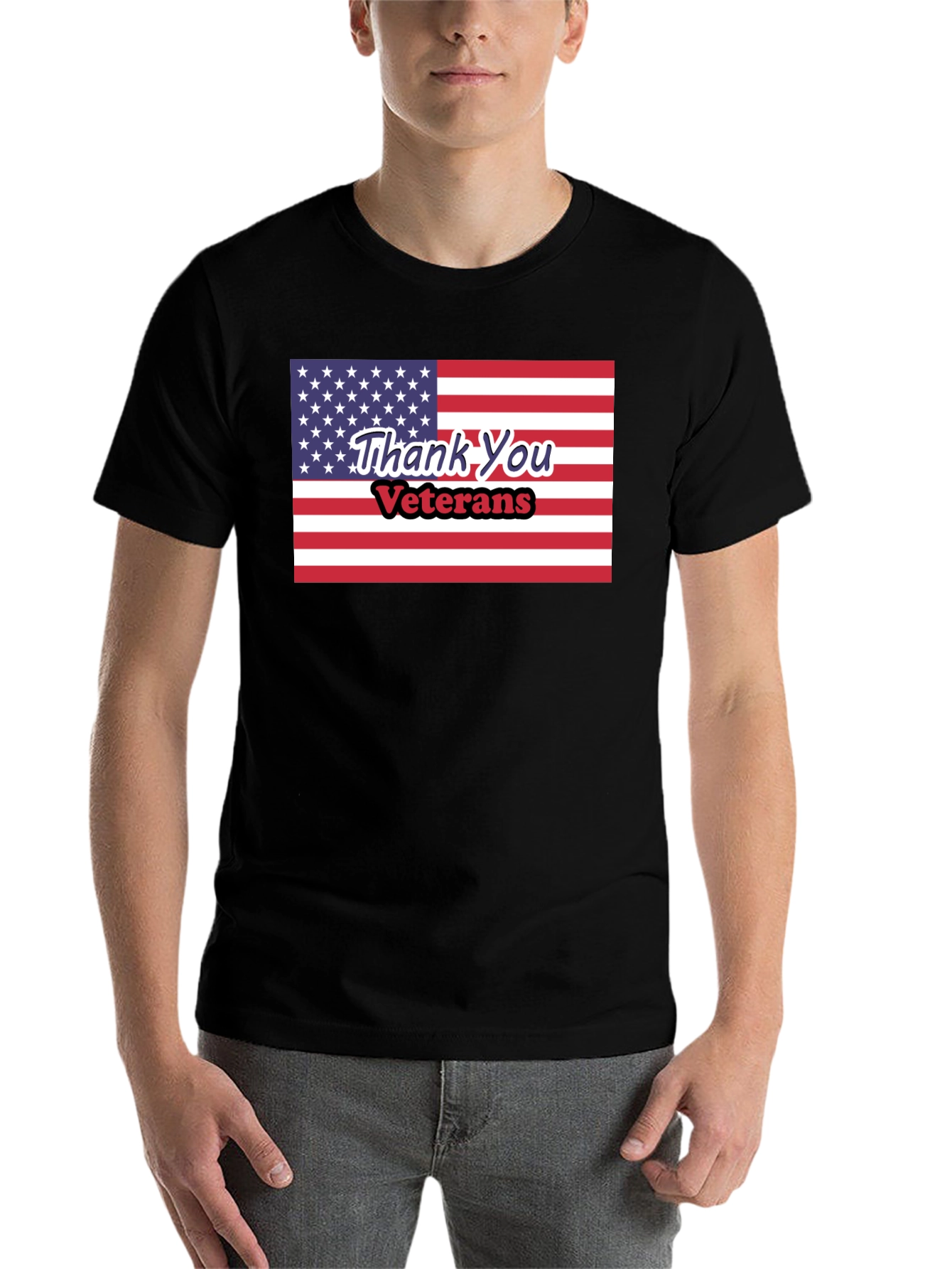 Thank You Veterans American Flag T-Shirt - 7