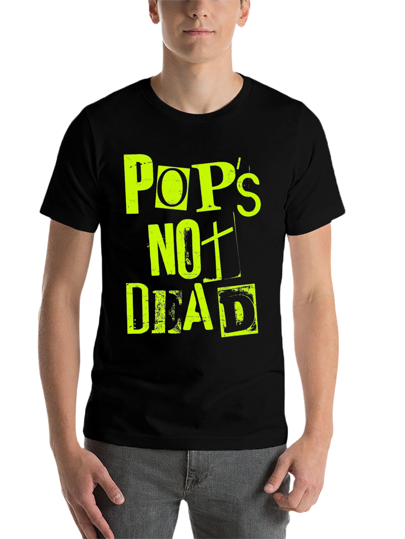 Black Pops Not Dead Graphic Print Tee view 7