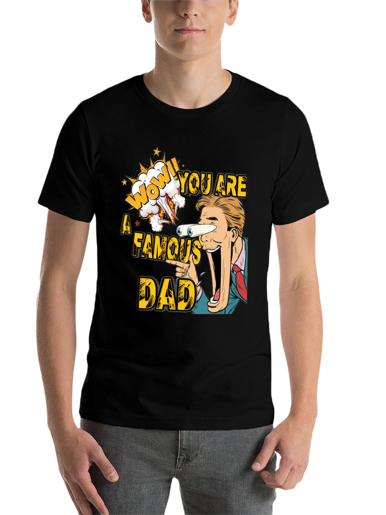 Black Funny Famous Dad T-Shirt  view 7