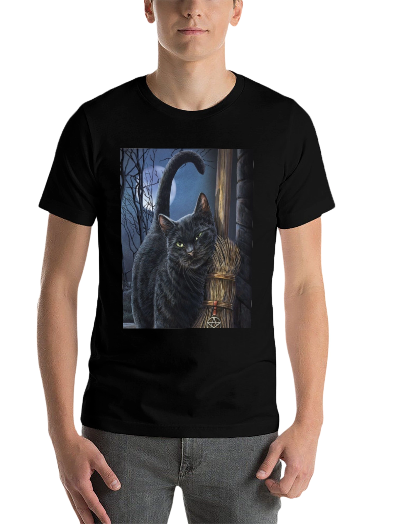 Black Black Cat Witchcraft T-Shirt view 7