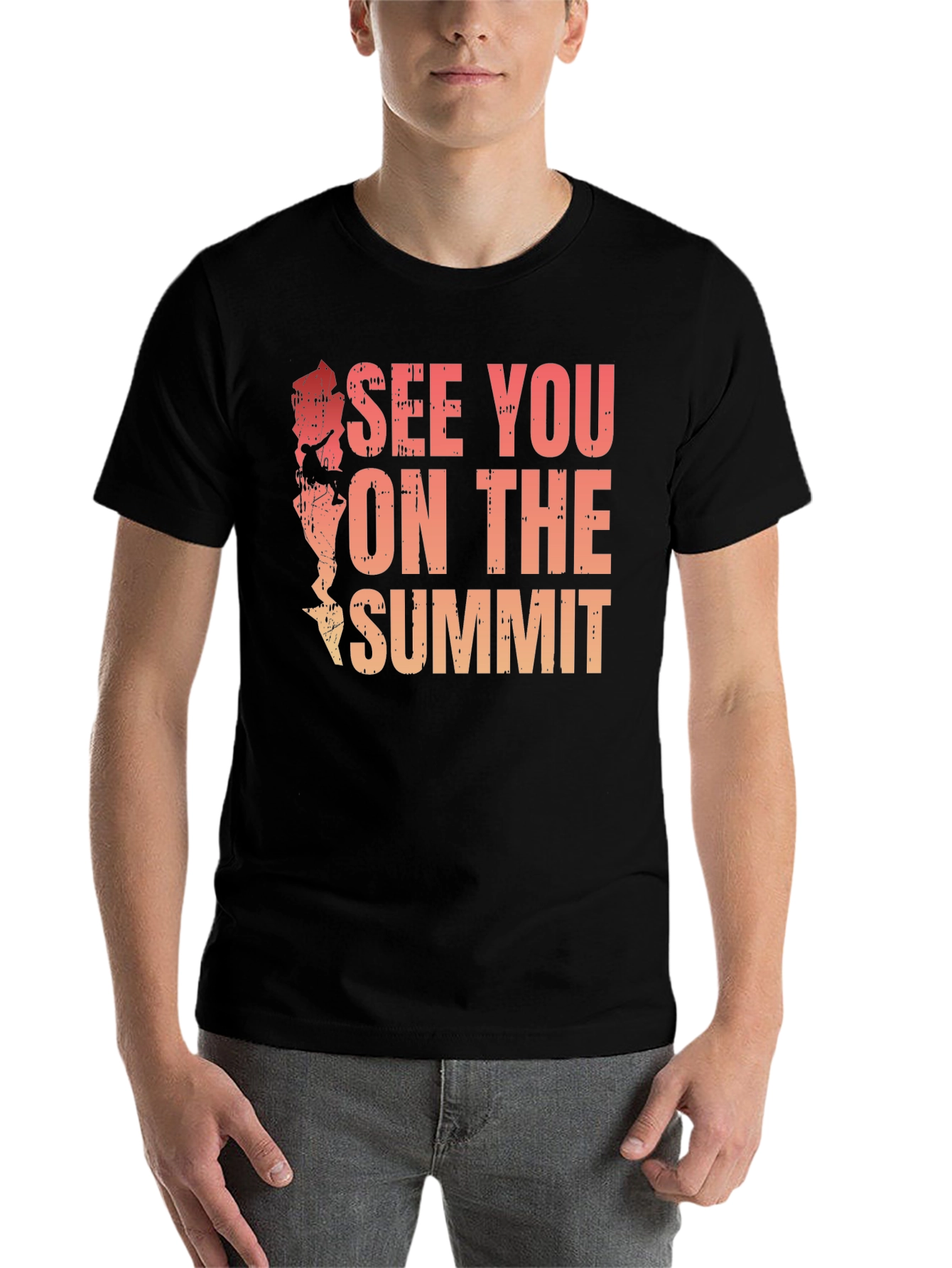 Black See You On The Summit T-Shirt - Mountain Climbing Tee view 7