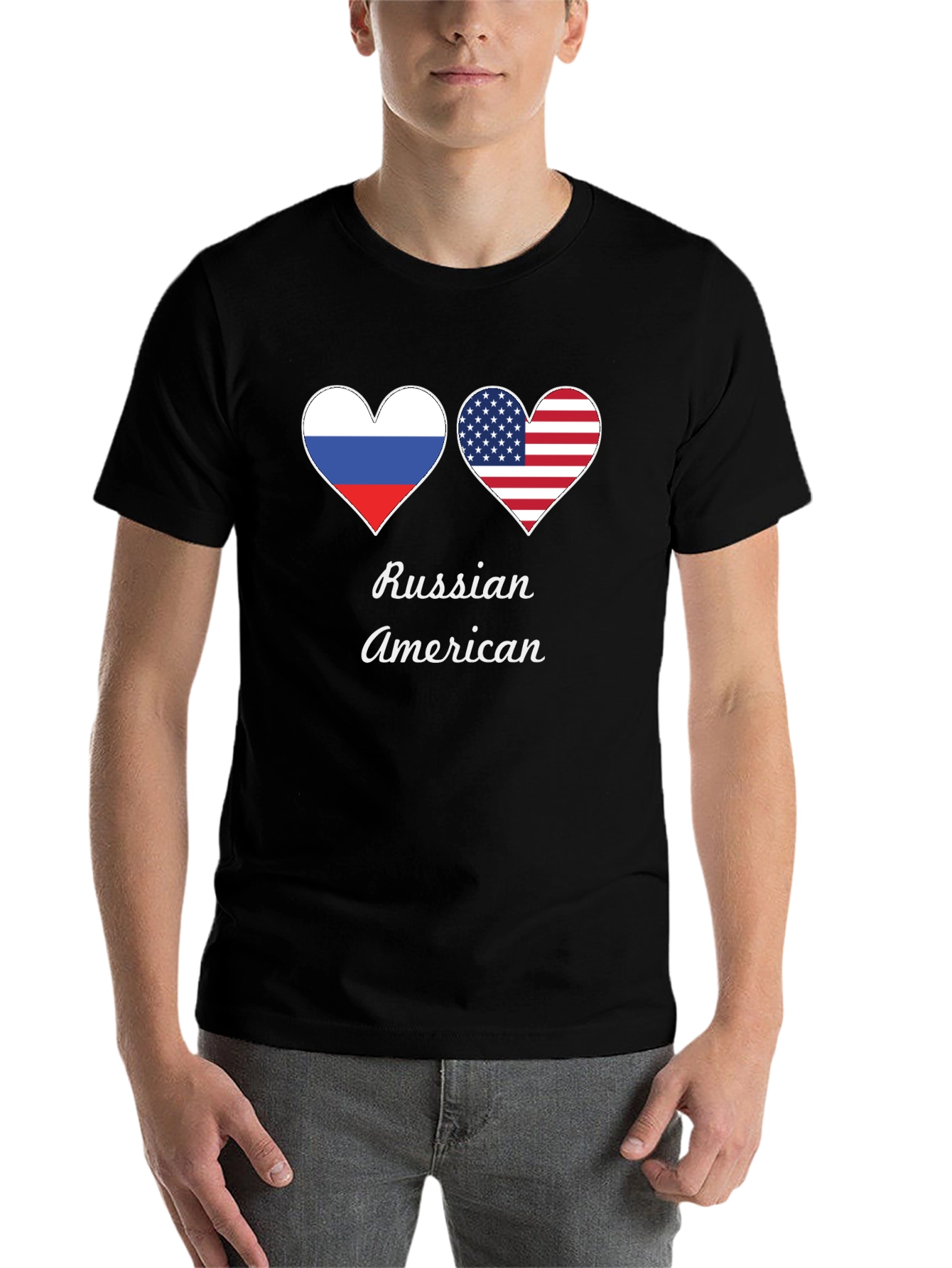 Black Russian American Pride T-Shirt view 7