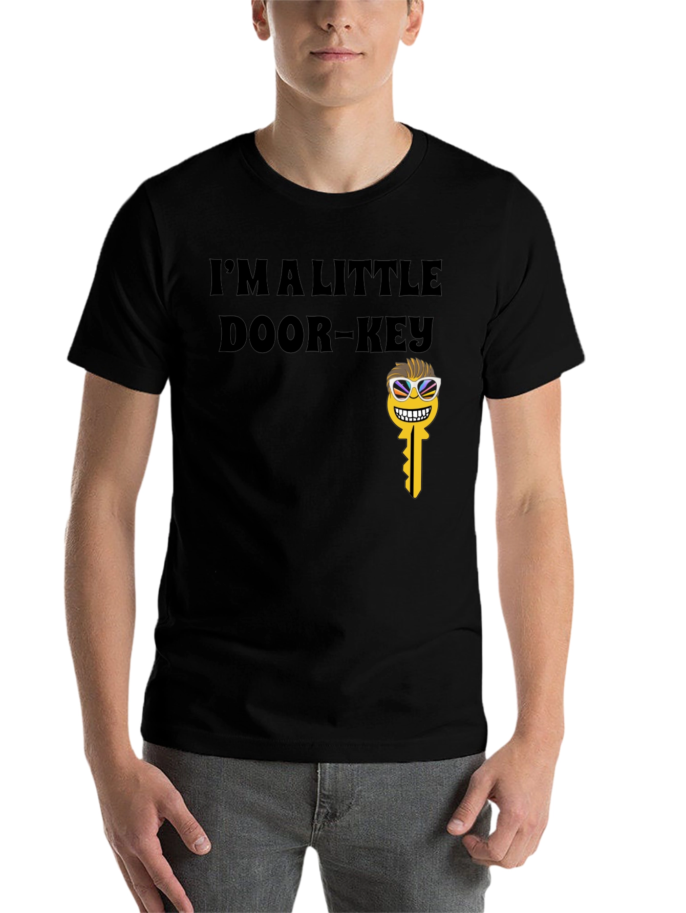 Black I'm A Little Door-Key Graphic Tee view 7