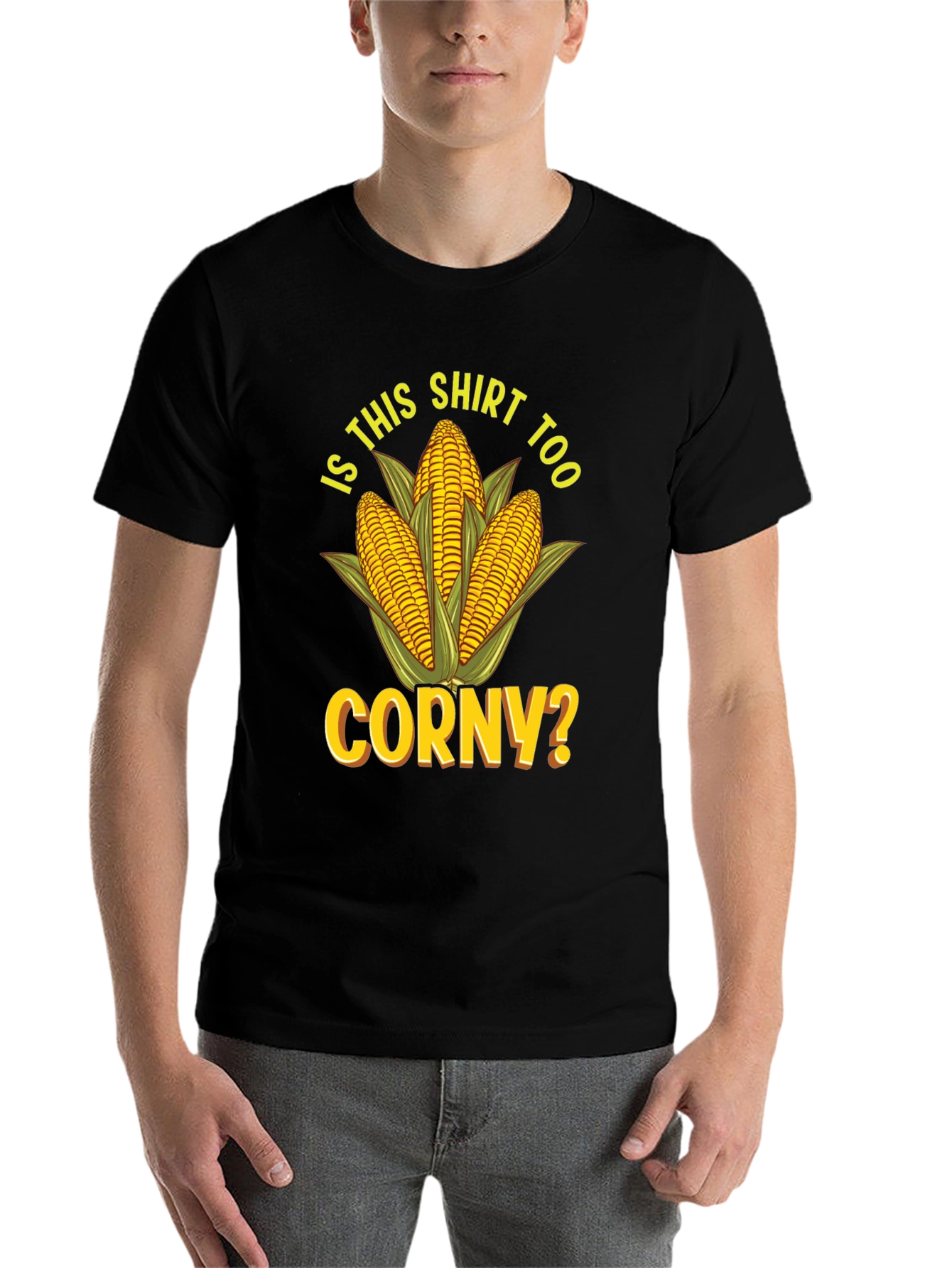 Black Is This Shirt Too Corny? Novelty Graphic Tee view 7